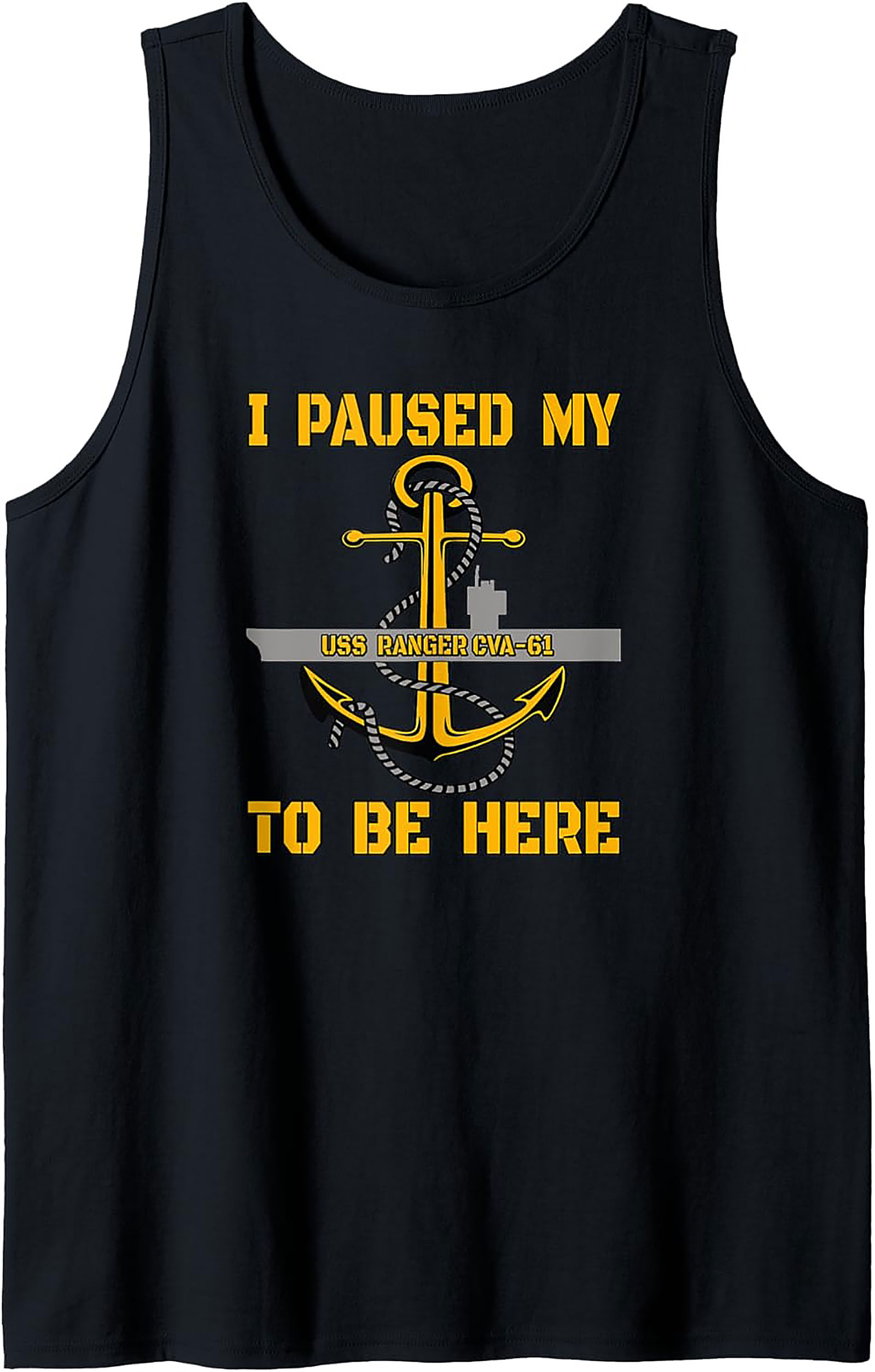 USS Ranger CVA-61 Graphic Tank Top | Navy Veteran Sleeveless Shirt