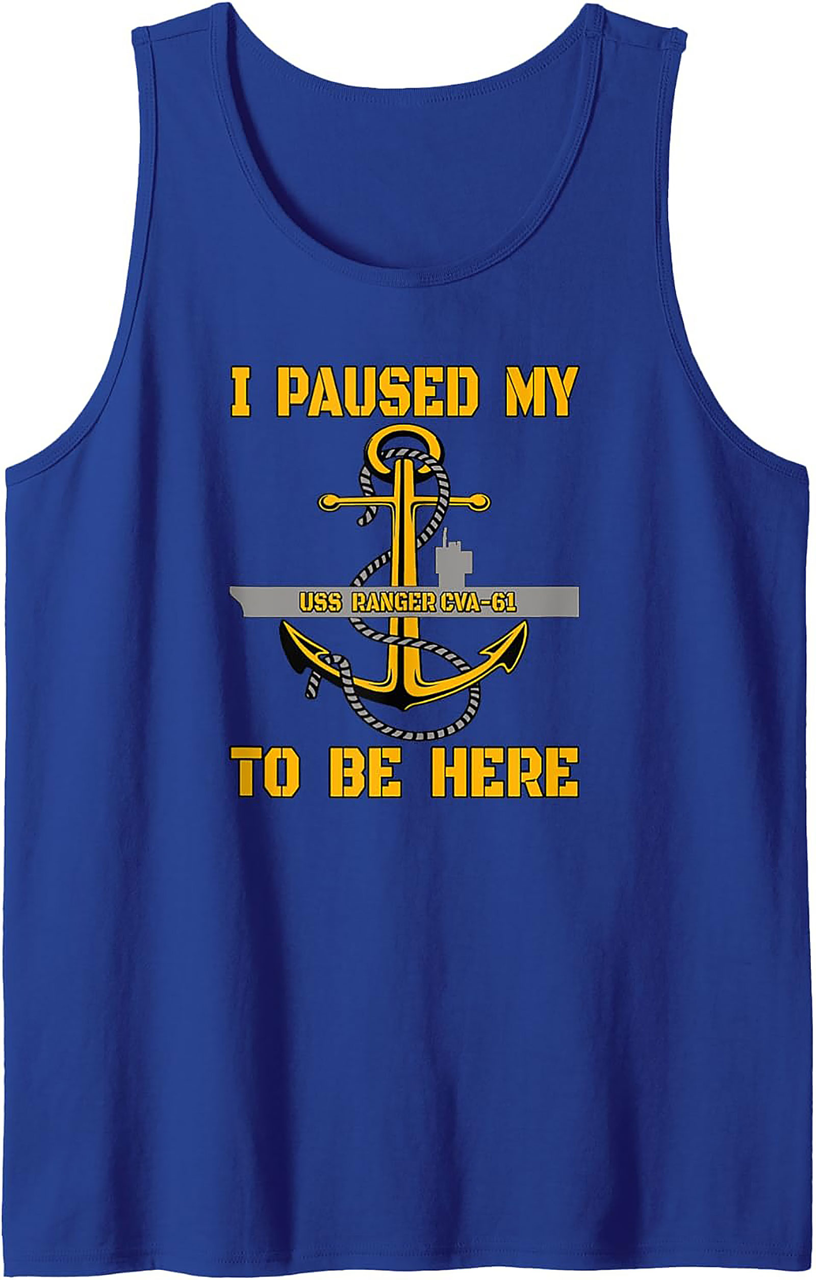 USS Ranger CVA-61 Graphic Tank Top | Navy Veteran Sleeveless Shirt
