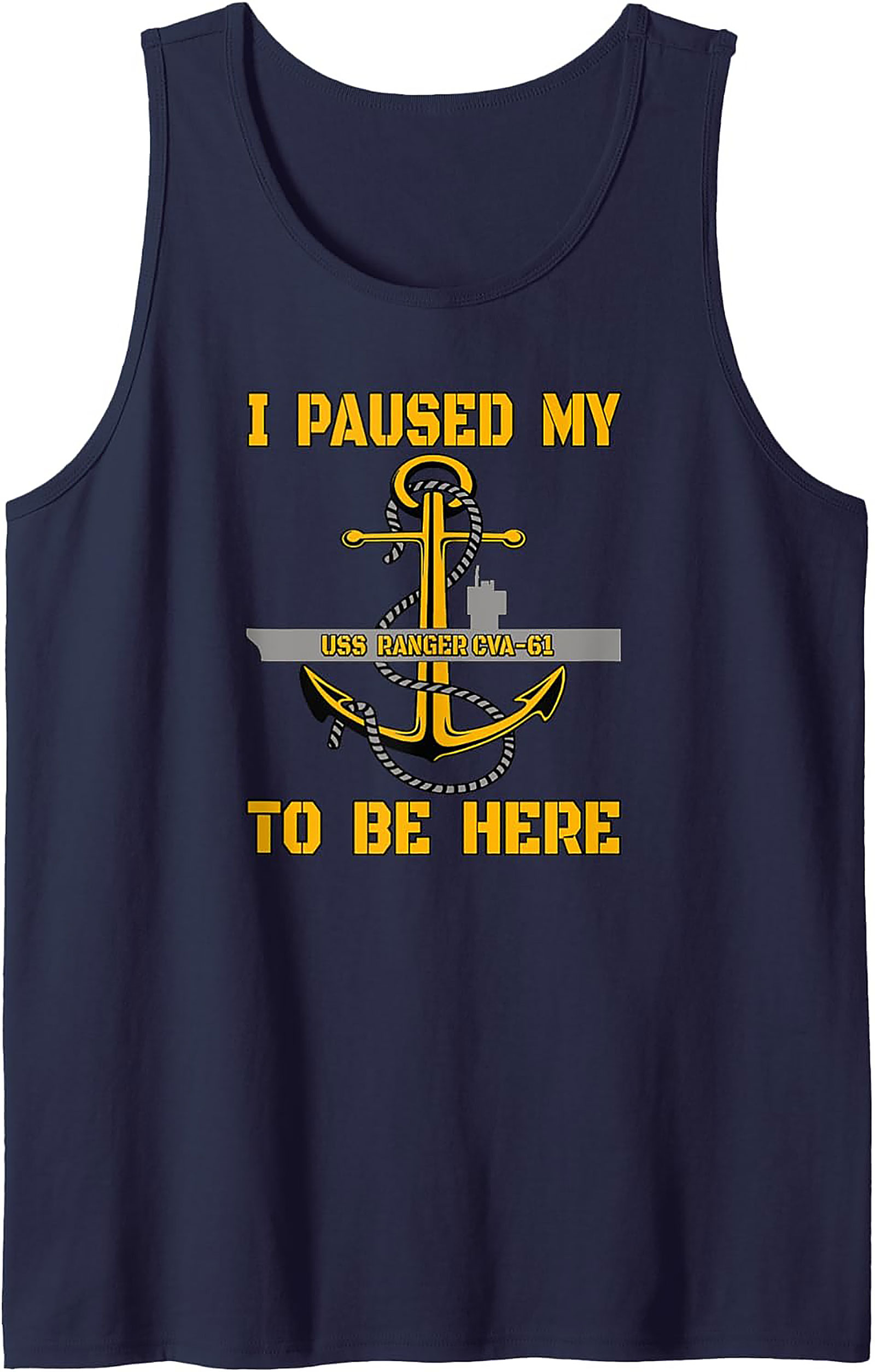 USS Ranger CVA-61 Graphic Tank Top | Navy Veteran Sleeveless Shirt