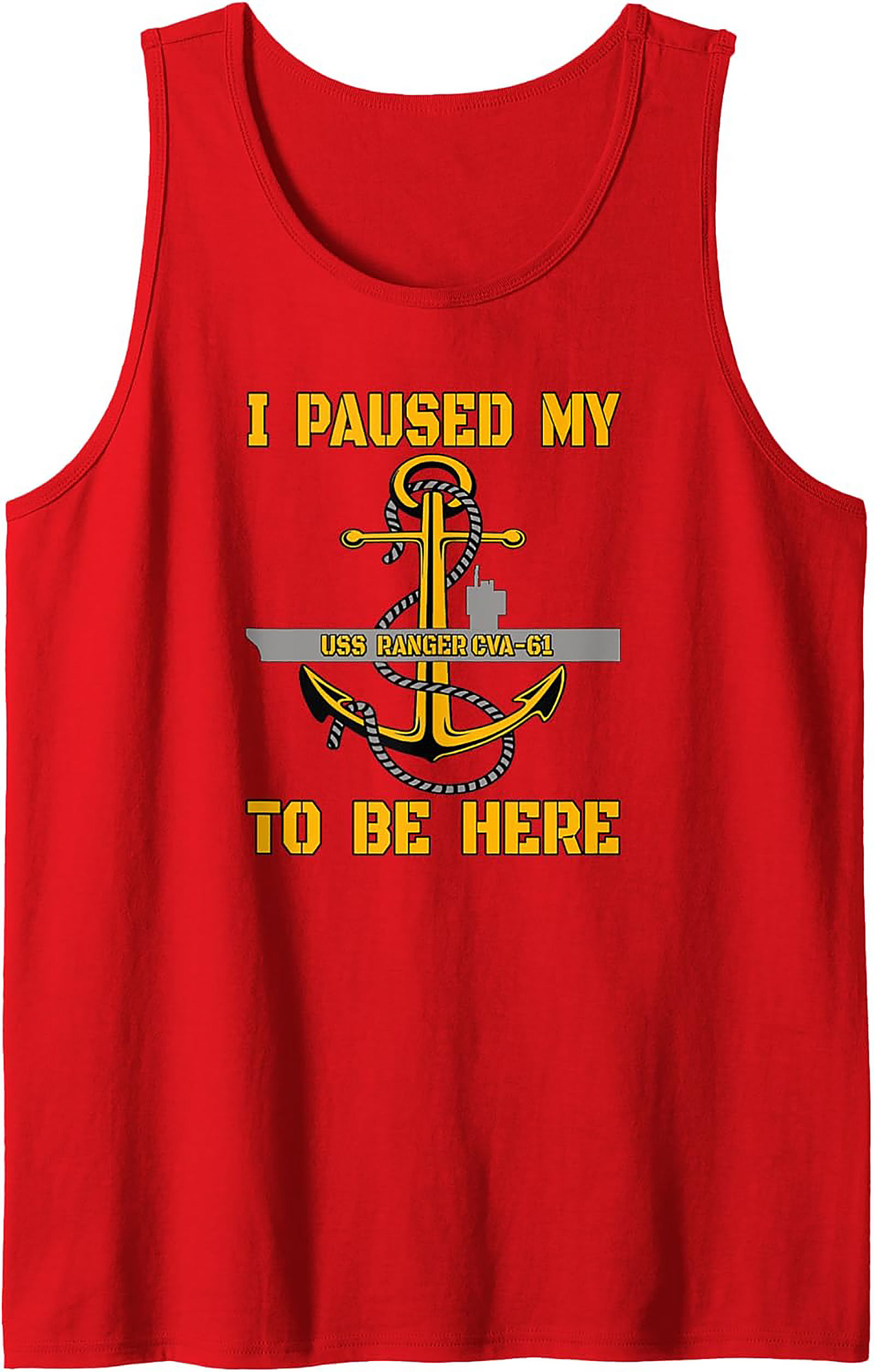 USS Ranger CVA-61 Graphic Tank Top | Navy Veteran Sleeveless Shirt
