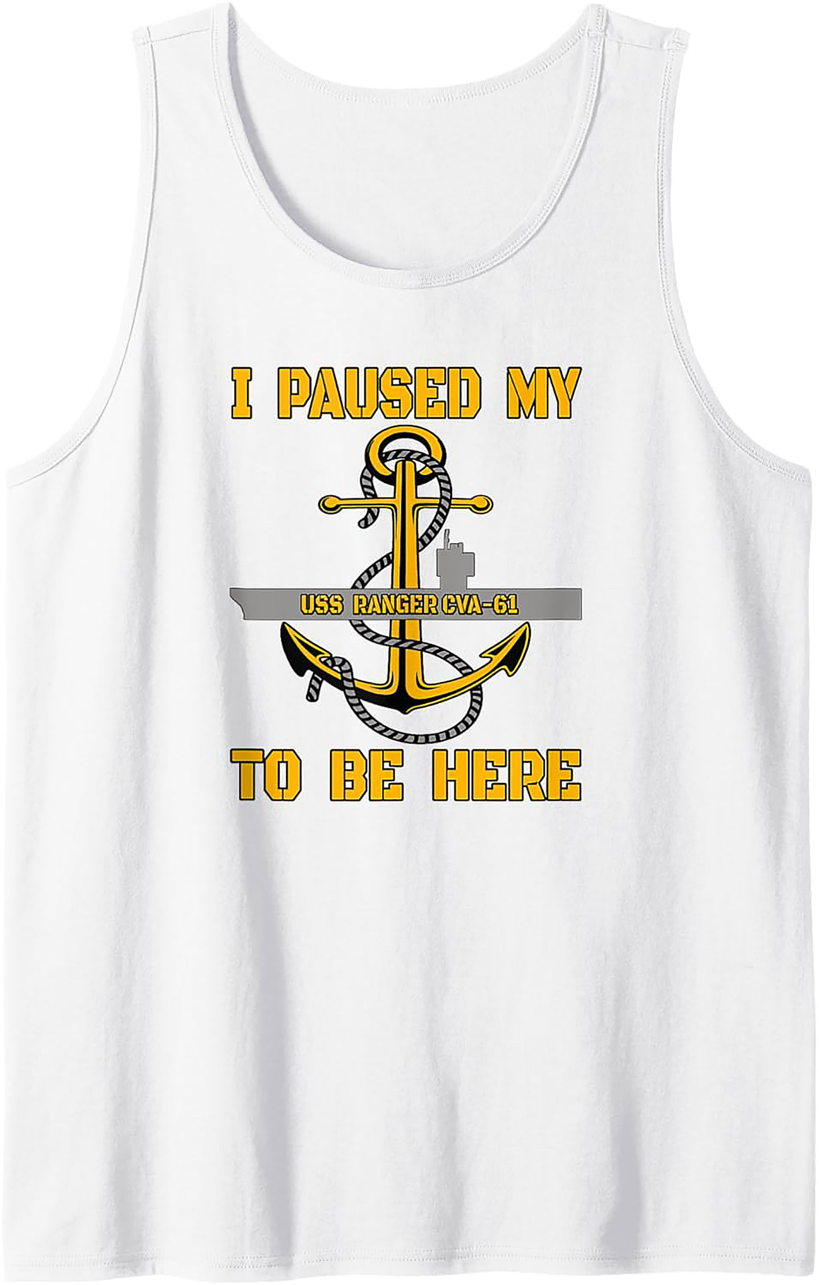 USS Ranger CVA-61 Graphic Tank Top | Navy Veteran Sleeveless Shirt