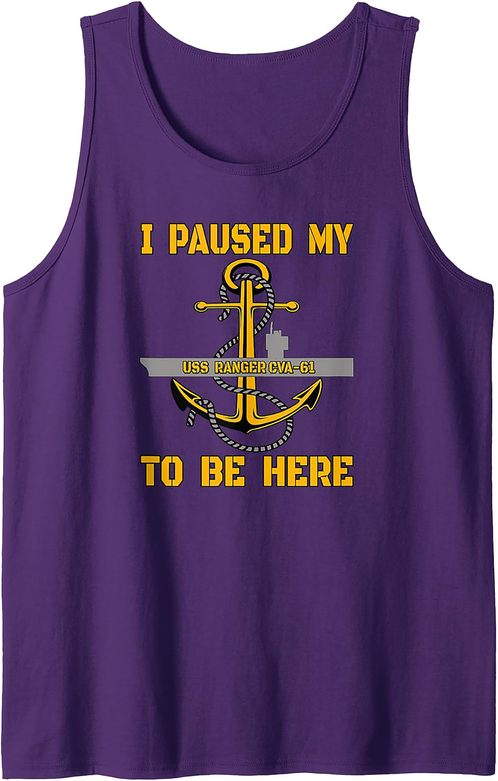 USS Ranger CVA-61 Graphic Tank Top | Navy Veteran Sleeveless Shirt