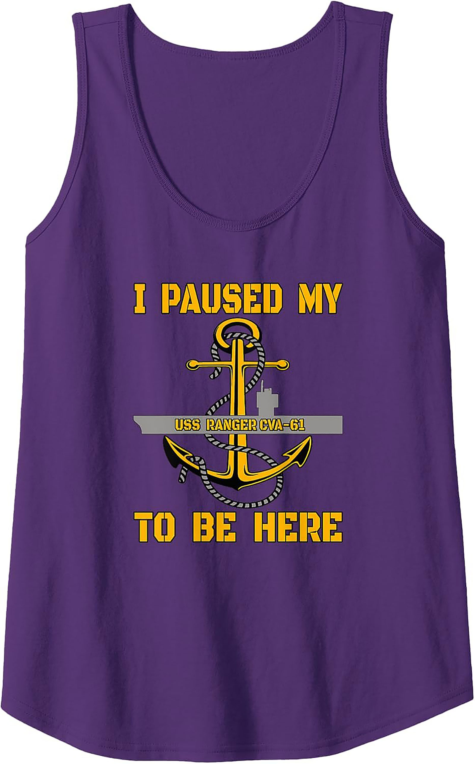 USS Ranger CVA-61 Graphic Tank Top | Navy Veteran Sleeveless Shirt