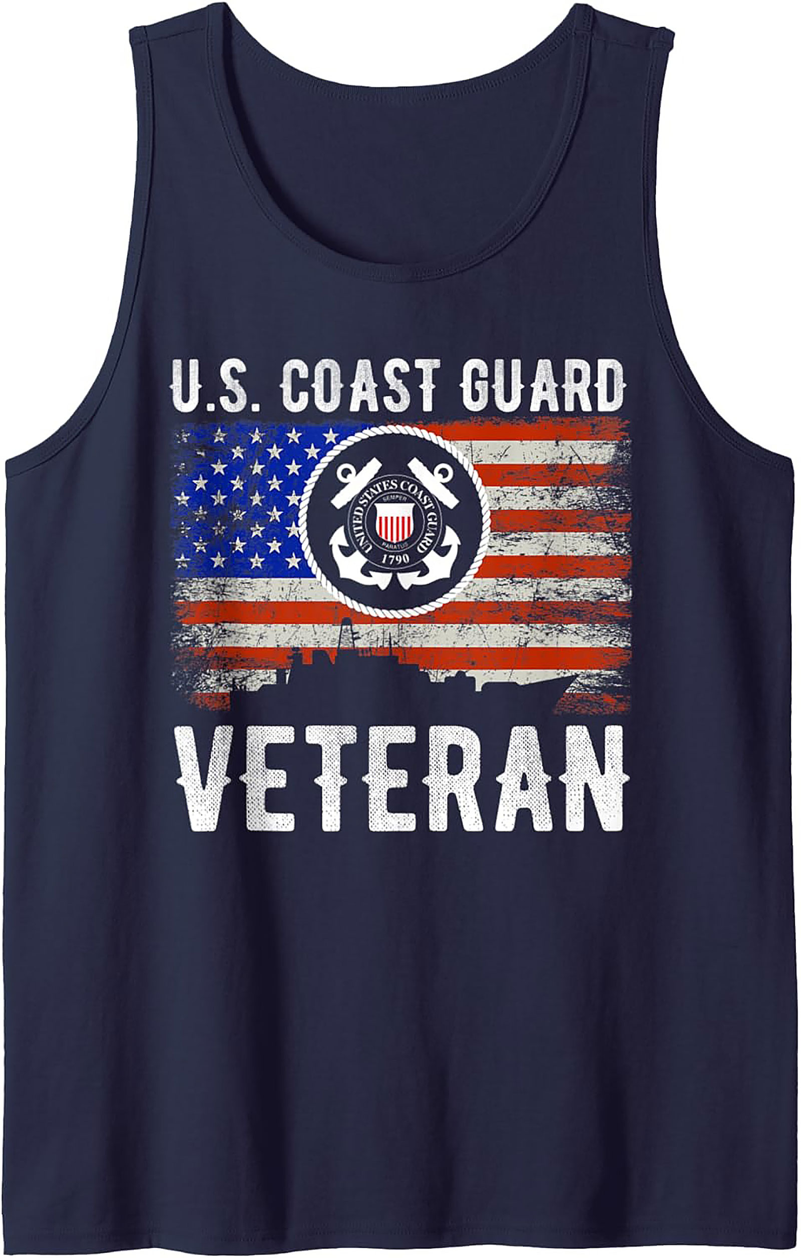 Coast Guard Veteran Tank Top | Patriotic Sleeveless Shirt