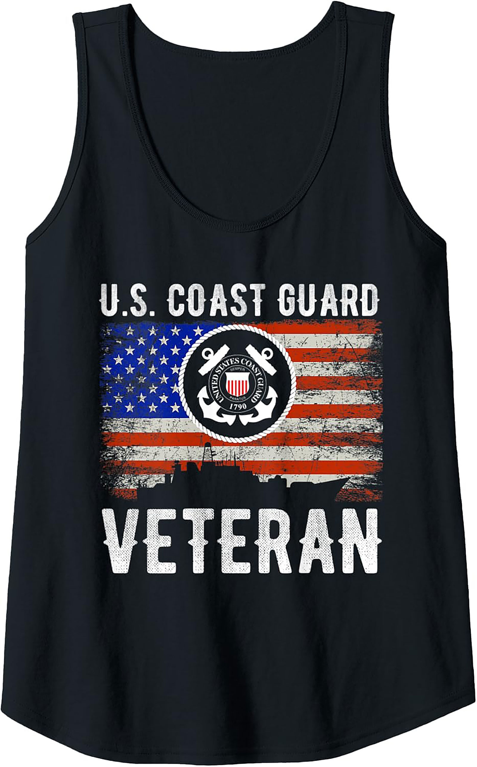 Coast Guard Veteran Tank Top | Patriotic Sleeveless Shirt