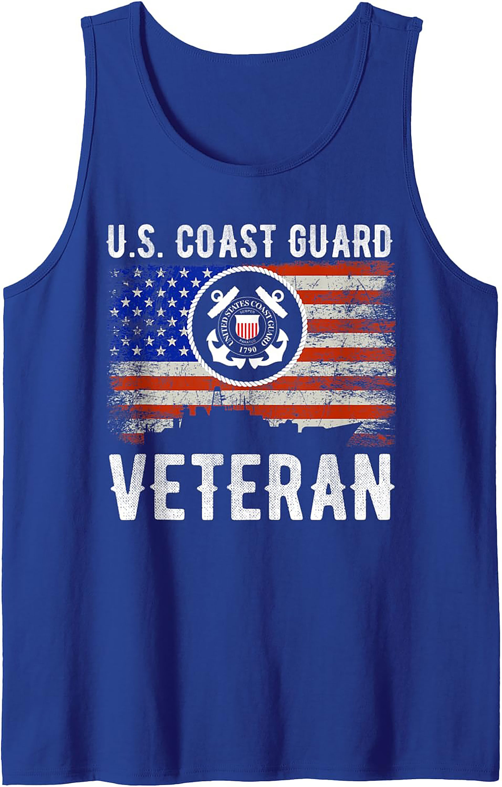Coast Guard Veteran Tank Top | Patriotic Sleeveless Shirt