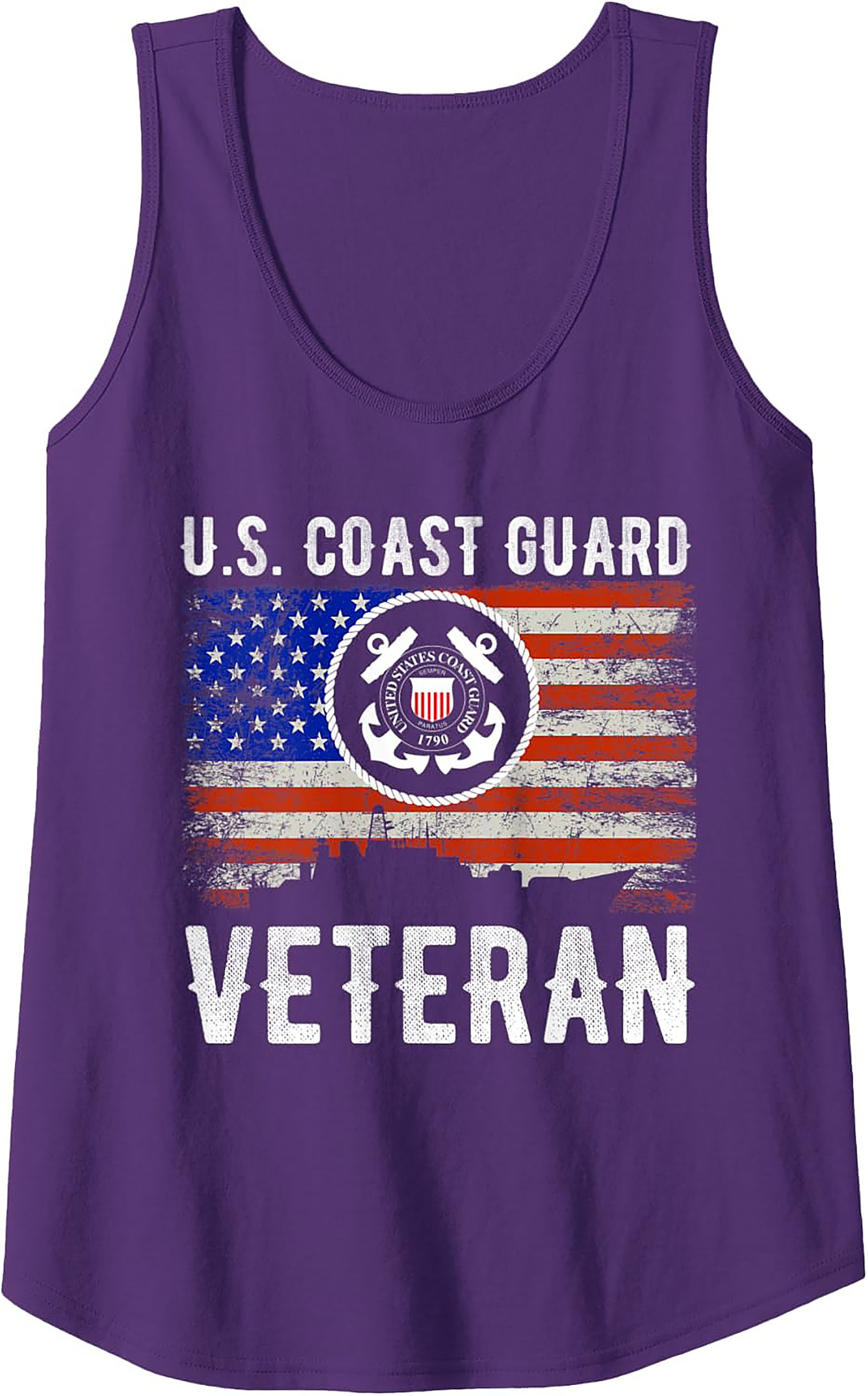 Coast Guard Veteran Tank Top | Patriotic Sleeveless Shirt