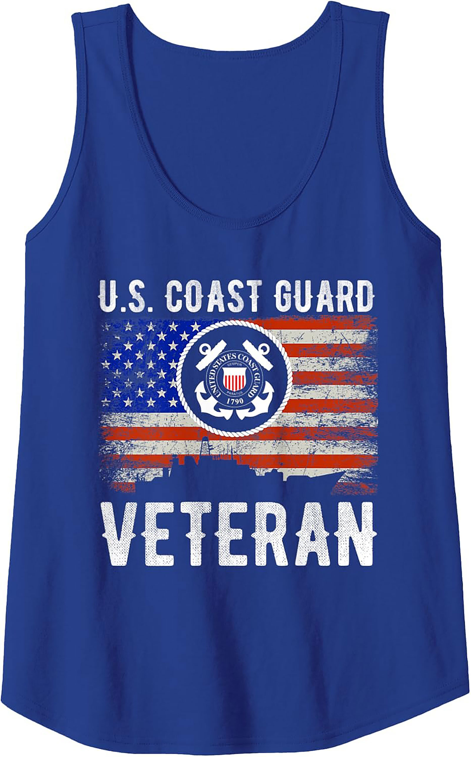 Coast Guard Veteran Tank Top | Patriotic Sleeveless Shirt
