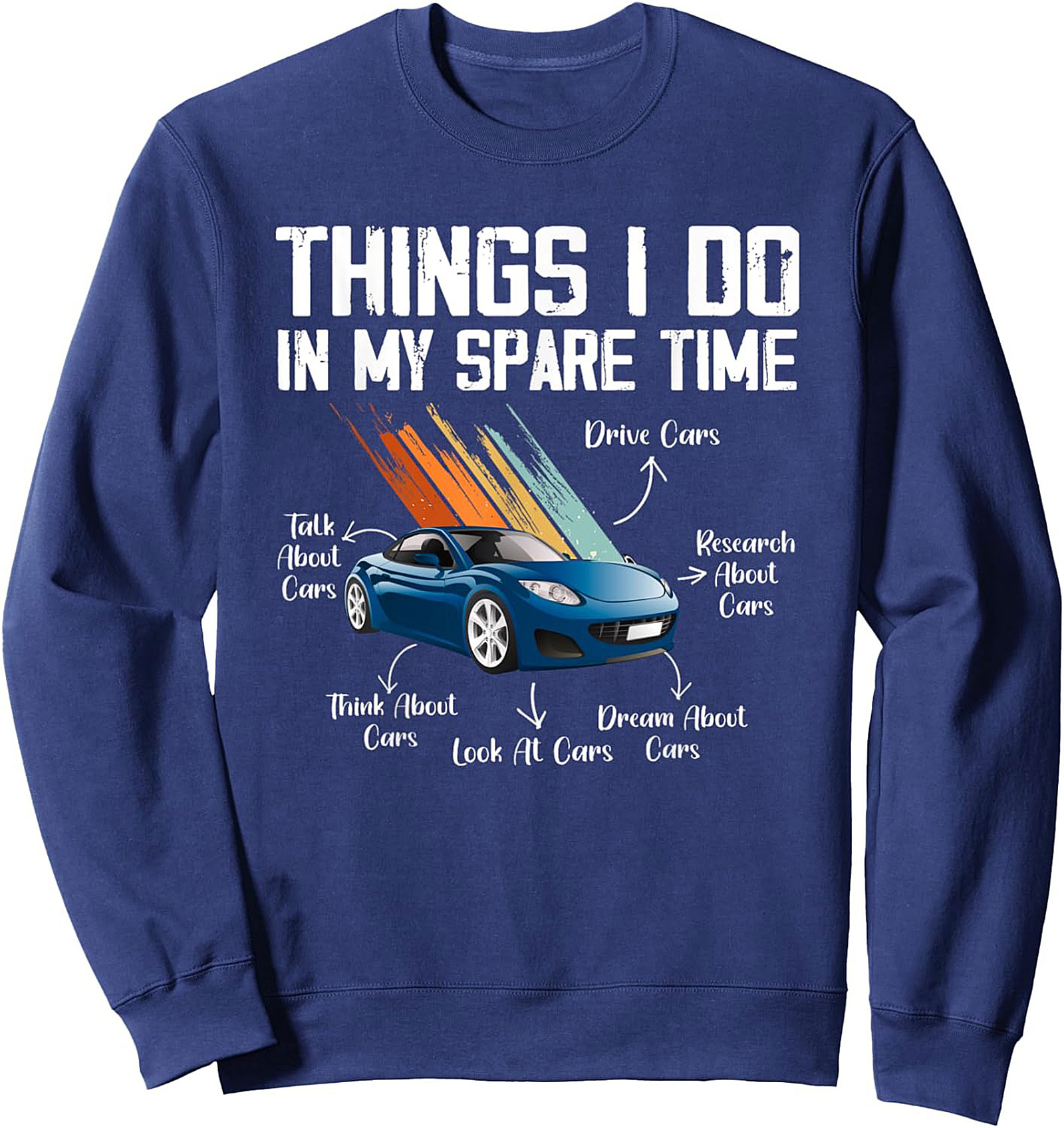 Car Enthusiast Spare Time Graphic Crewneck Sweatshirt