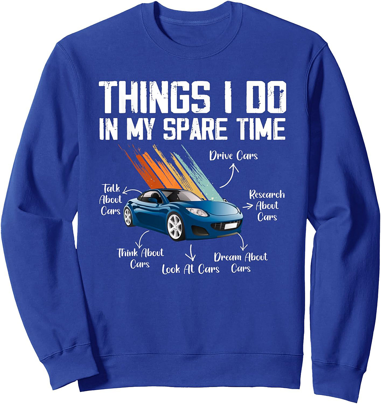 Car Enthusiast Spare Time Graphic Crewneck Sweatshirt