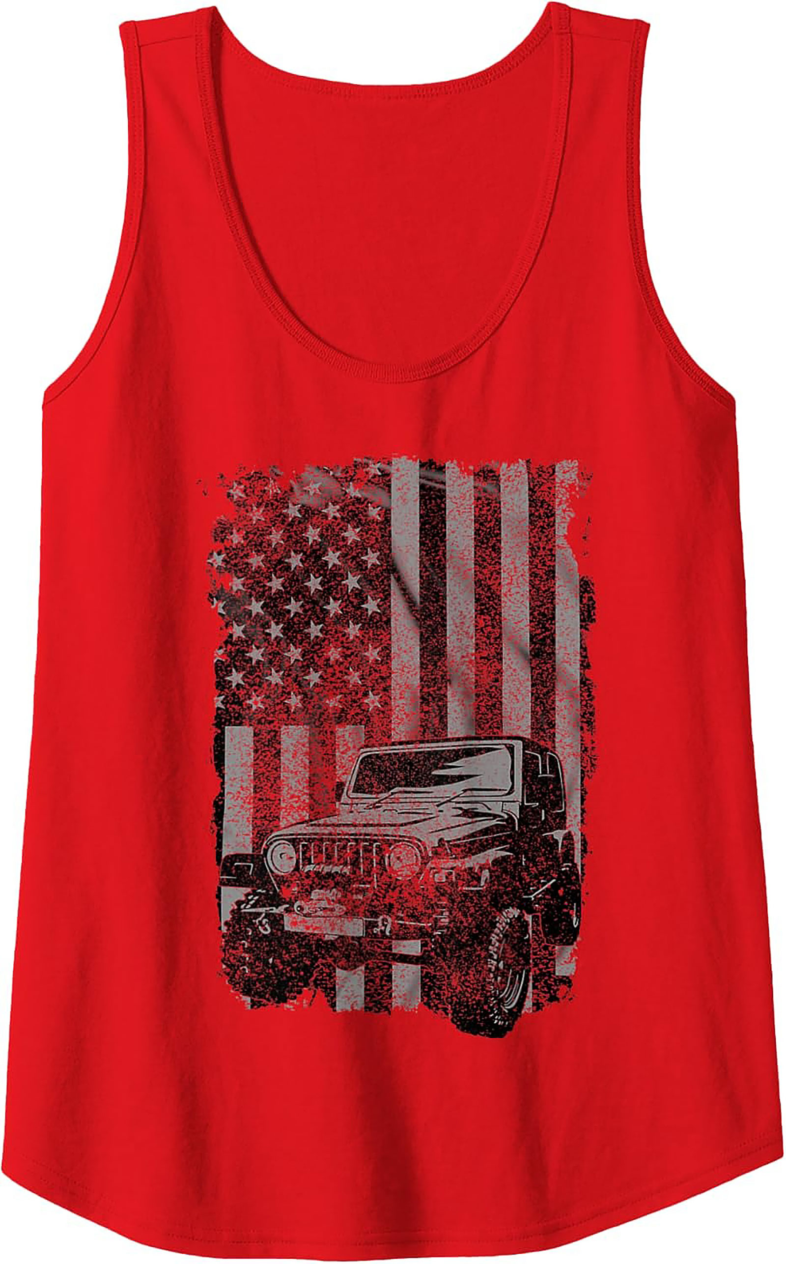 Distressed American Flag Off-Road Jeep Tank Top | Rugged Unisex Graphic Tank