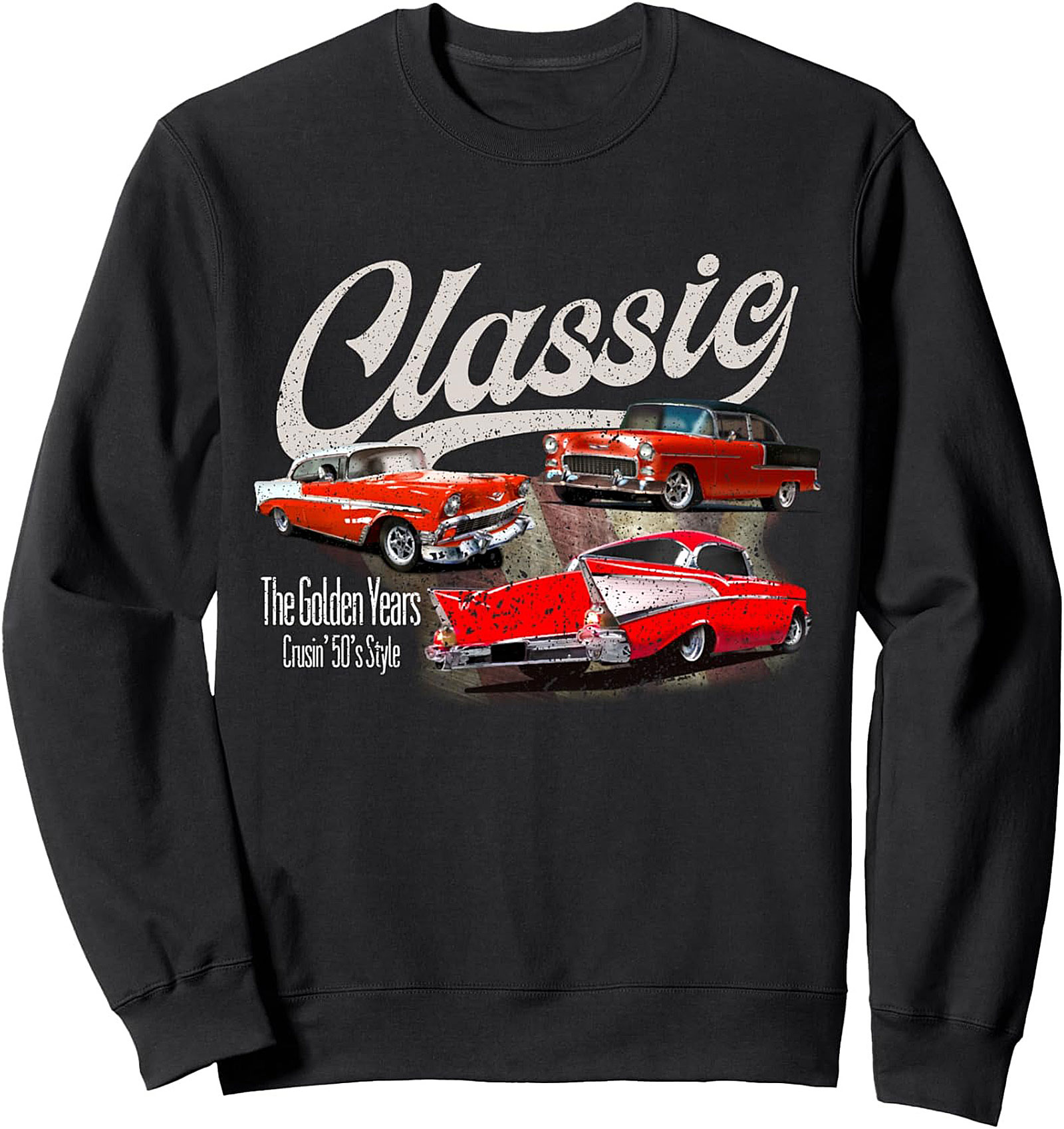 Classic Car Crewneck Sweatshirt 50s Cruisin' Style