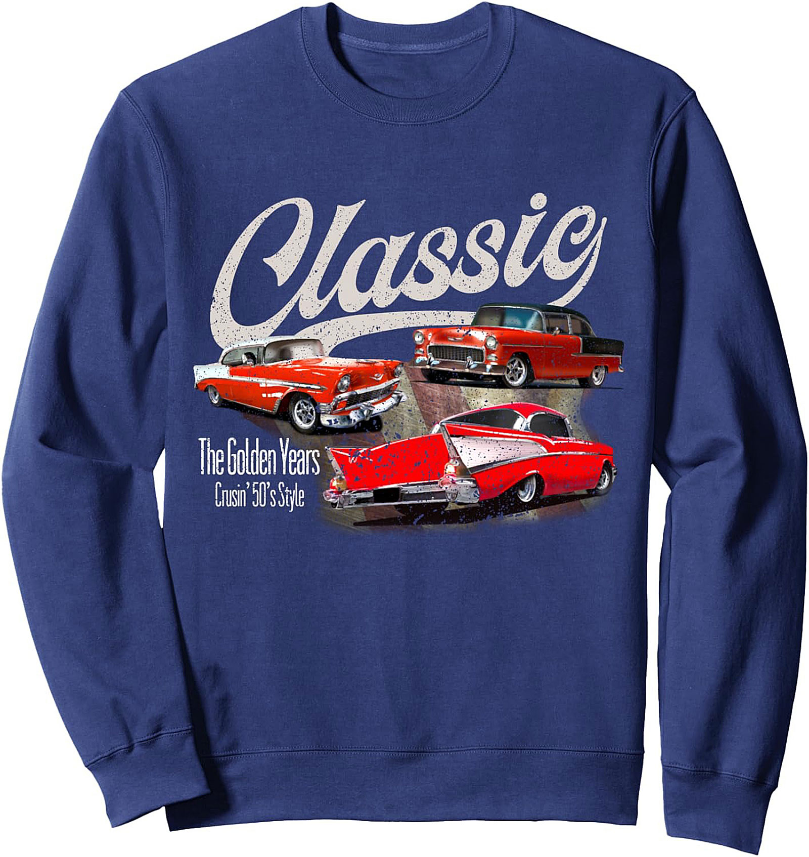 Classic Car Crewneck Sweatshirt 50s Cruisin' Style