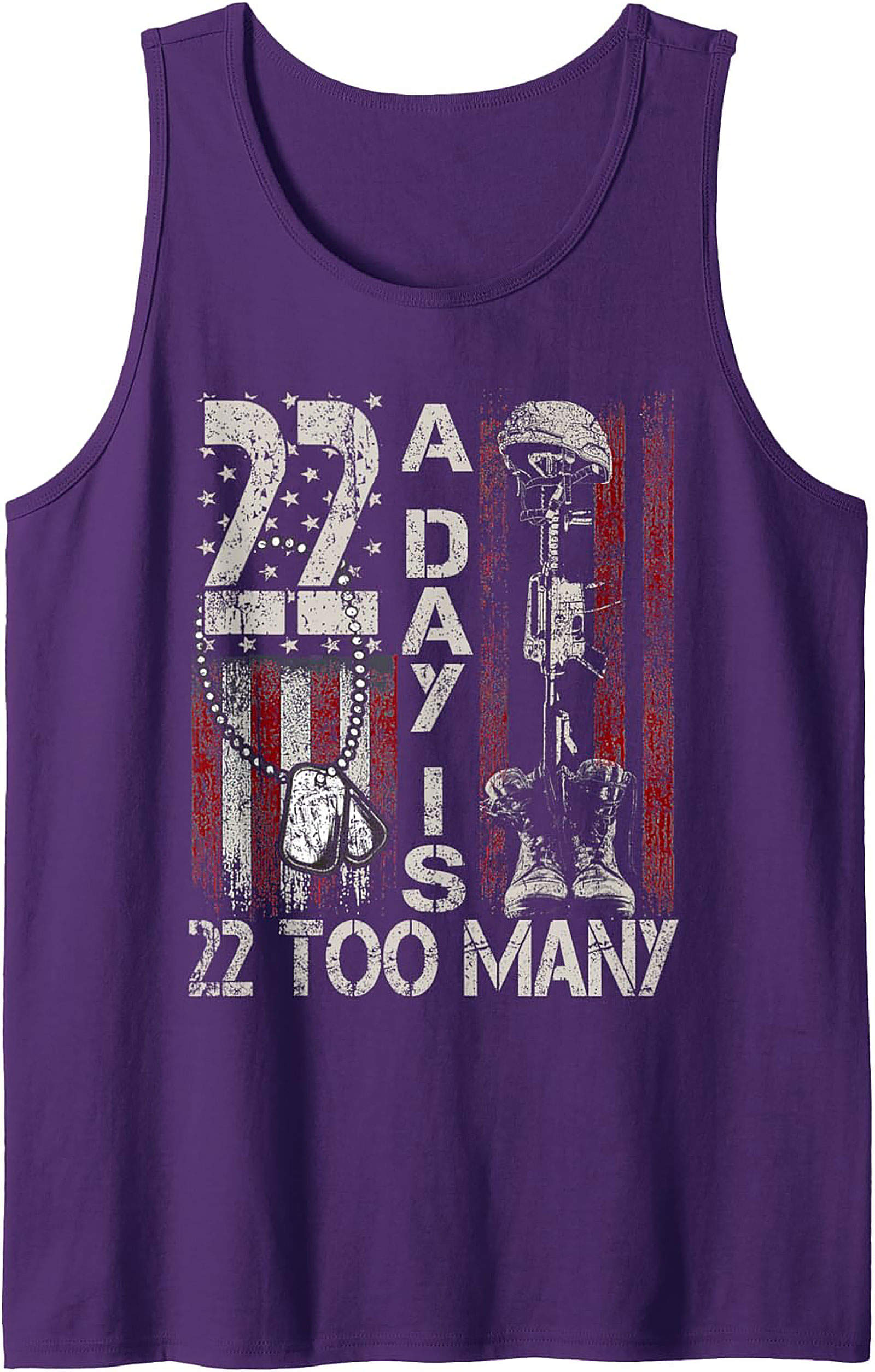 22 A Day Veteran Awareness Graphic Tank Top | Unisex Fit