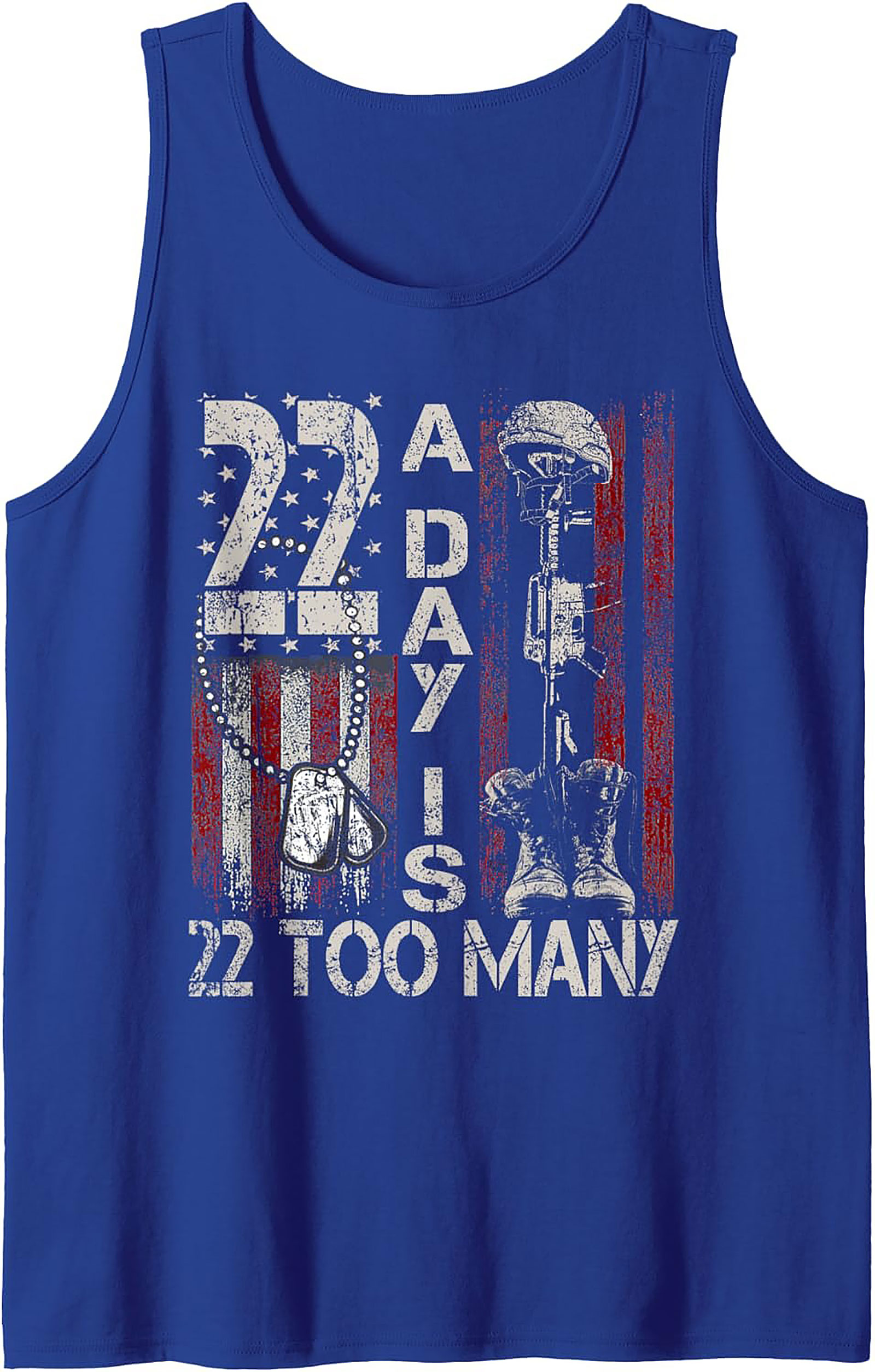 22 A Day Veteran Awareness Graphic Tank Top | Unisex Fit
