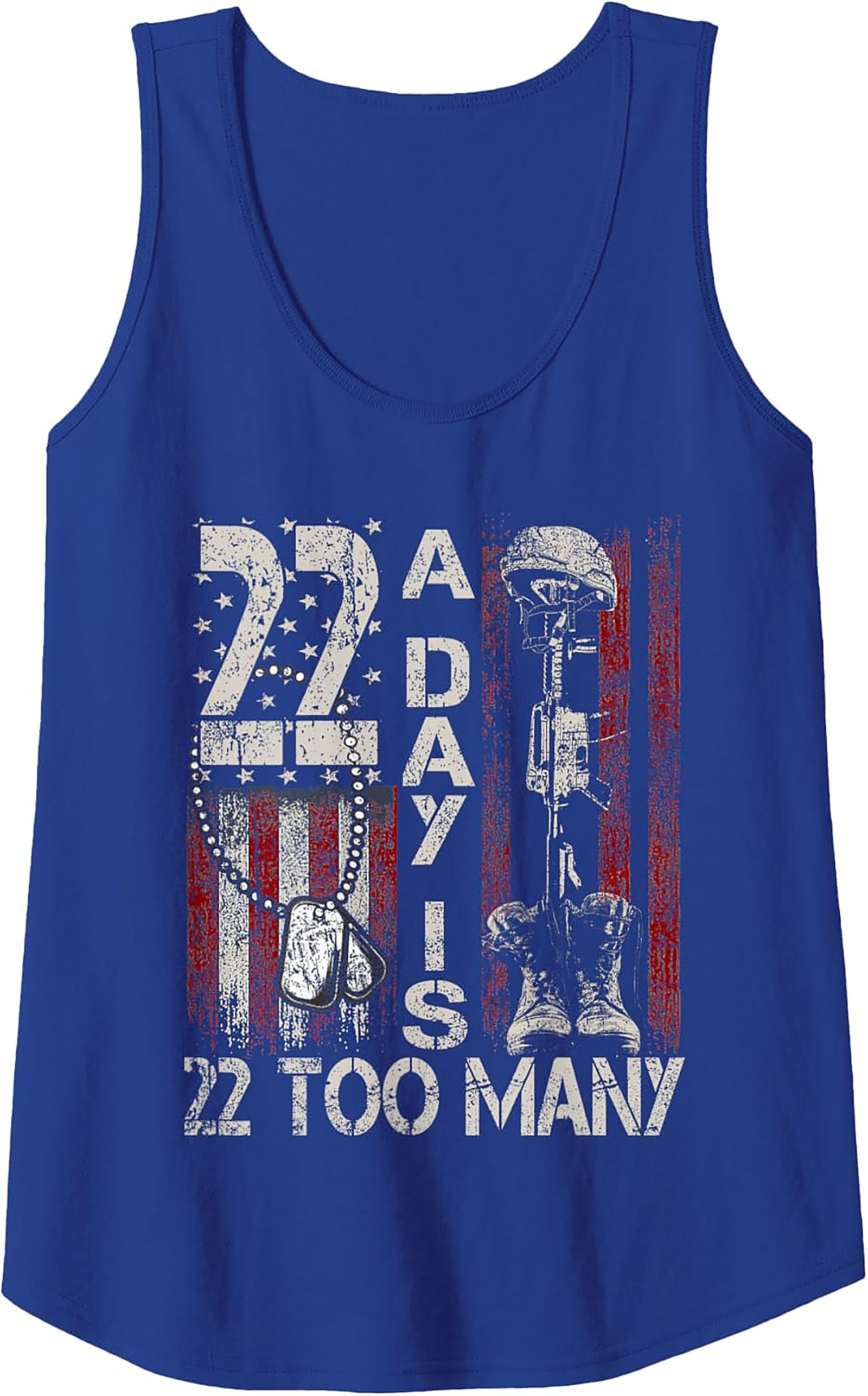 22 A Day Veteran Awareness Graphic Tank Top | Unisex Fit
