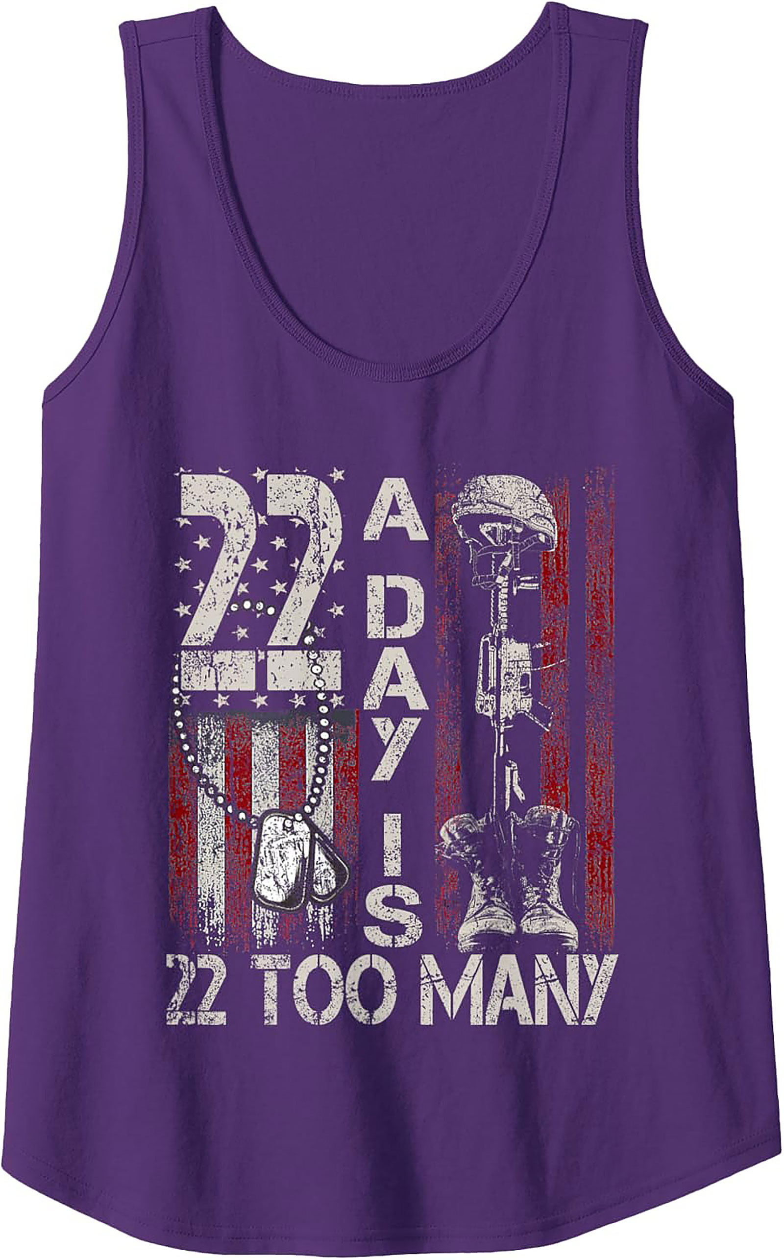 22 A Day Veteran Awareness Graphic Tank Top | Unisex Fit