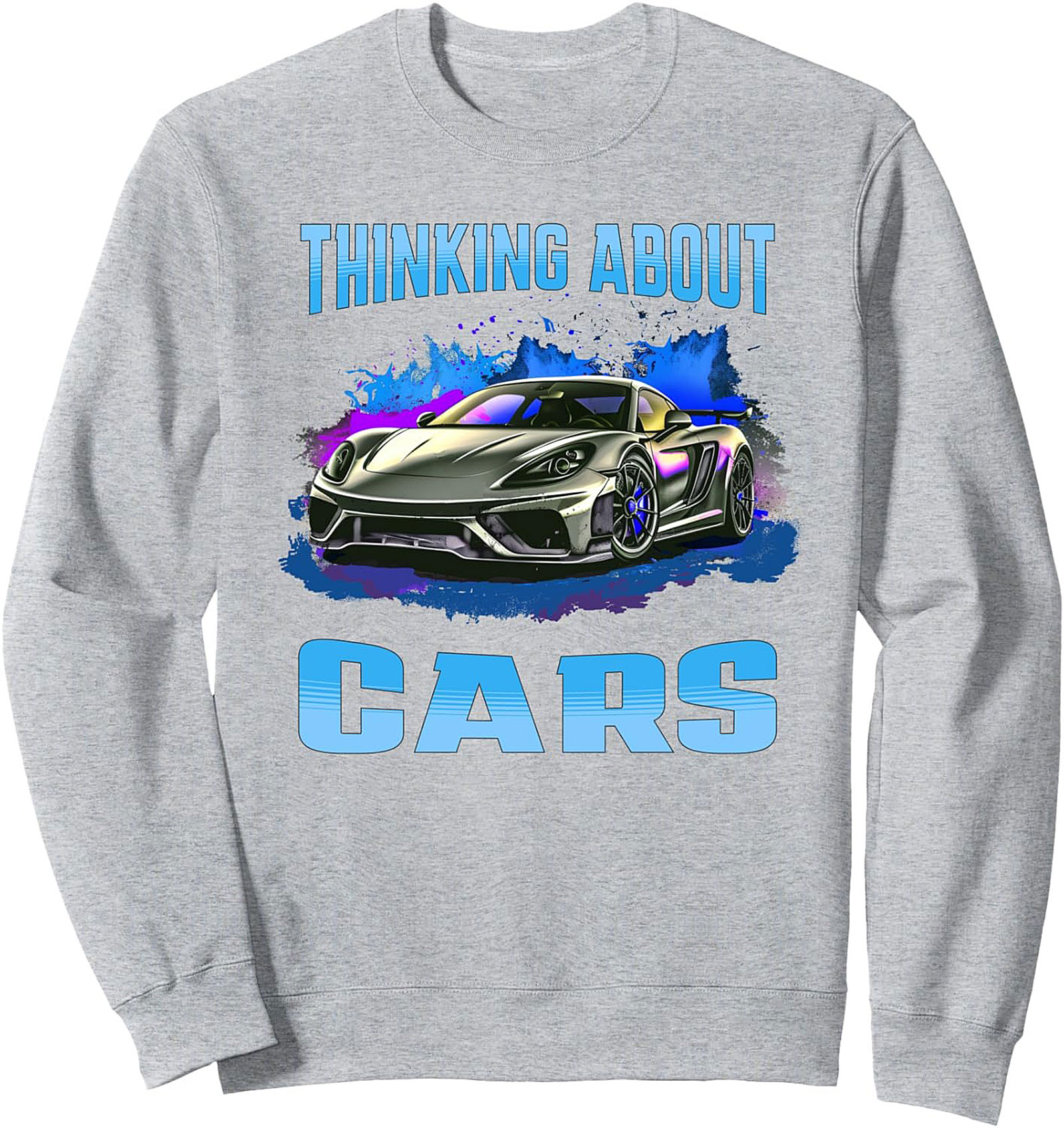 Gearhead Graphic Sweatshirt Thinking About Cars Pullover
