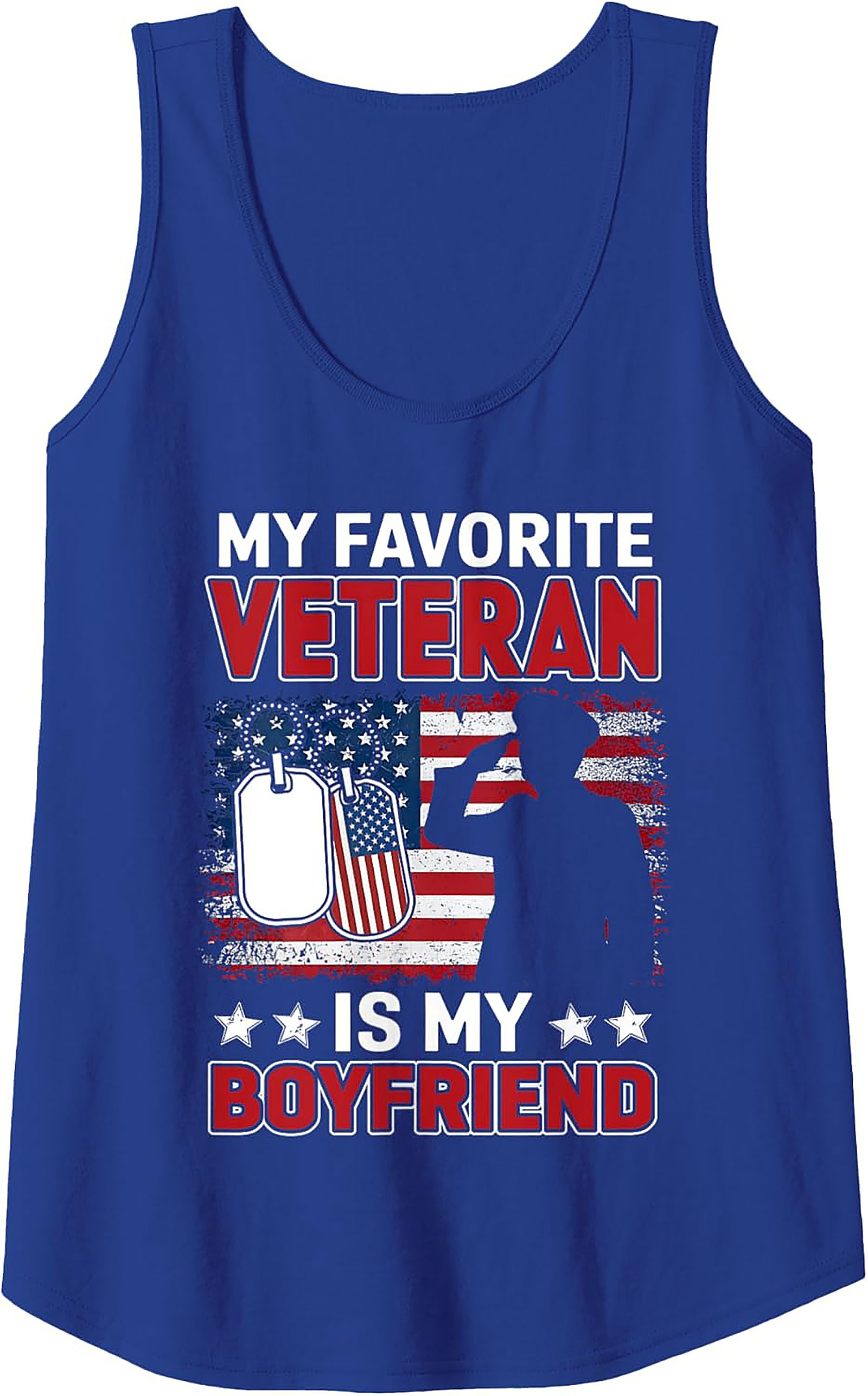 Veteran Boyfriend Graphic Tank Top | Proud Military GF Gift