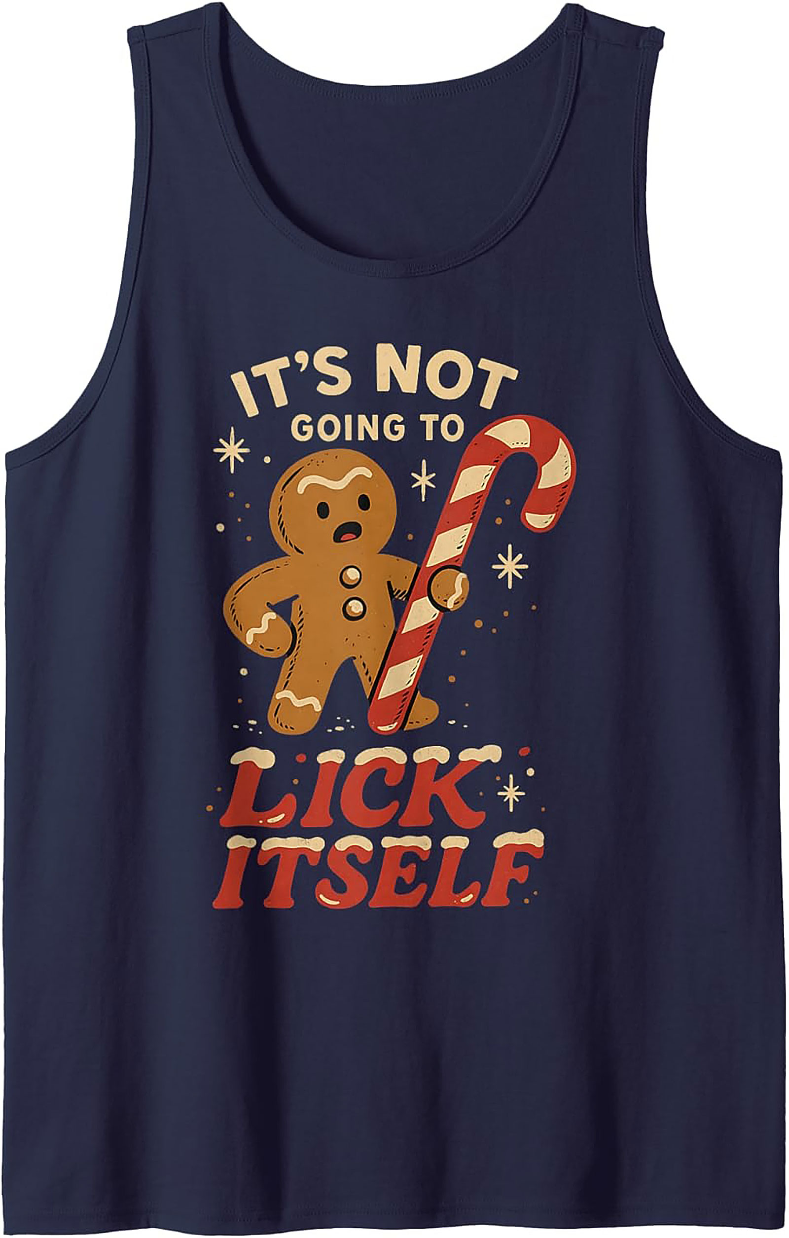 Funny Gingerbread Man Tank Holiday Sleeveless Shirt Gift