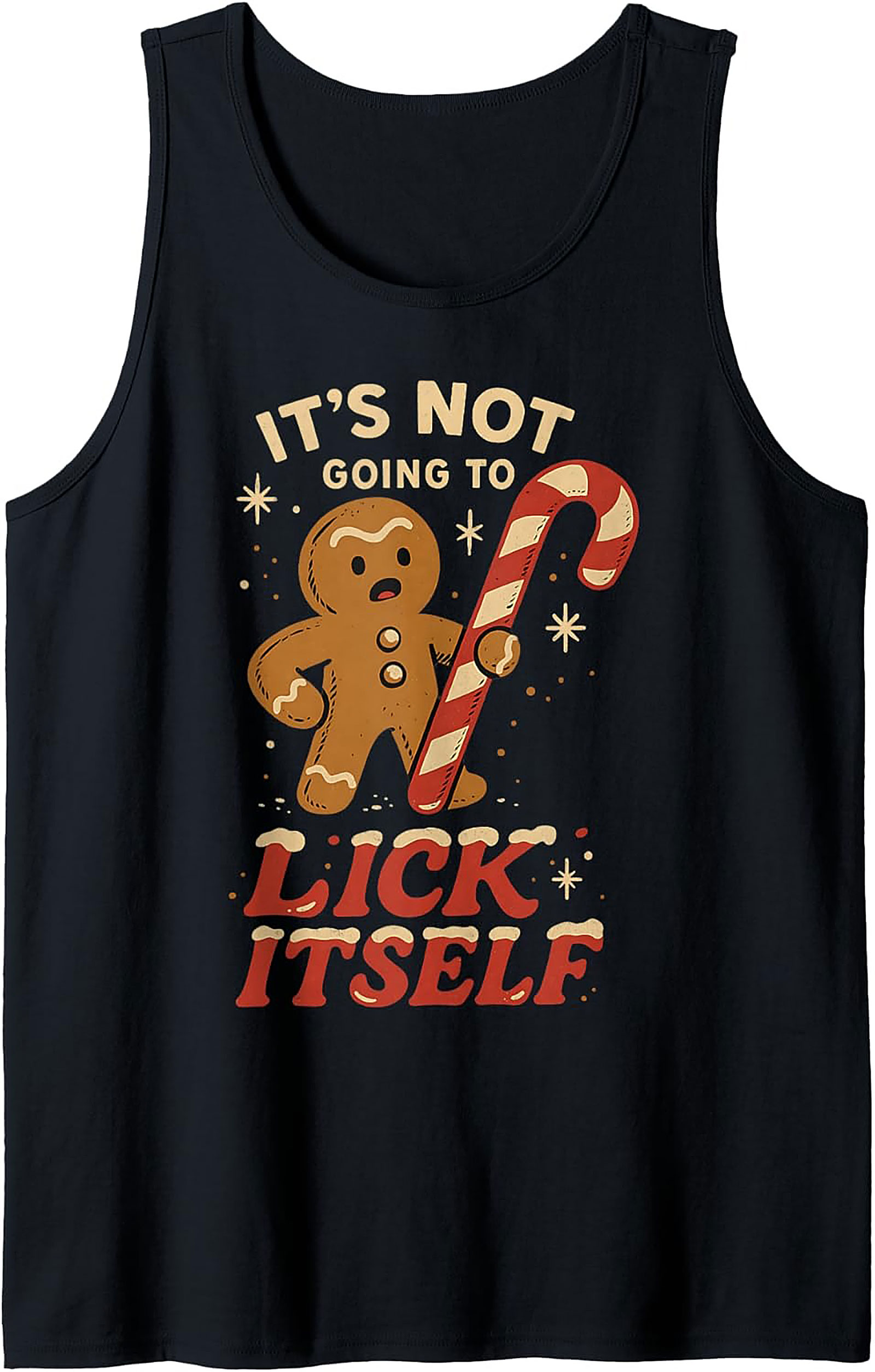 Funny Gingerbread Man Tank Holiday Sleeveless Shirt Gift