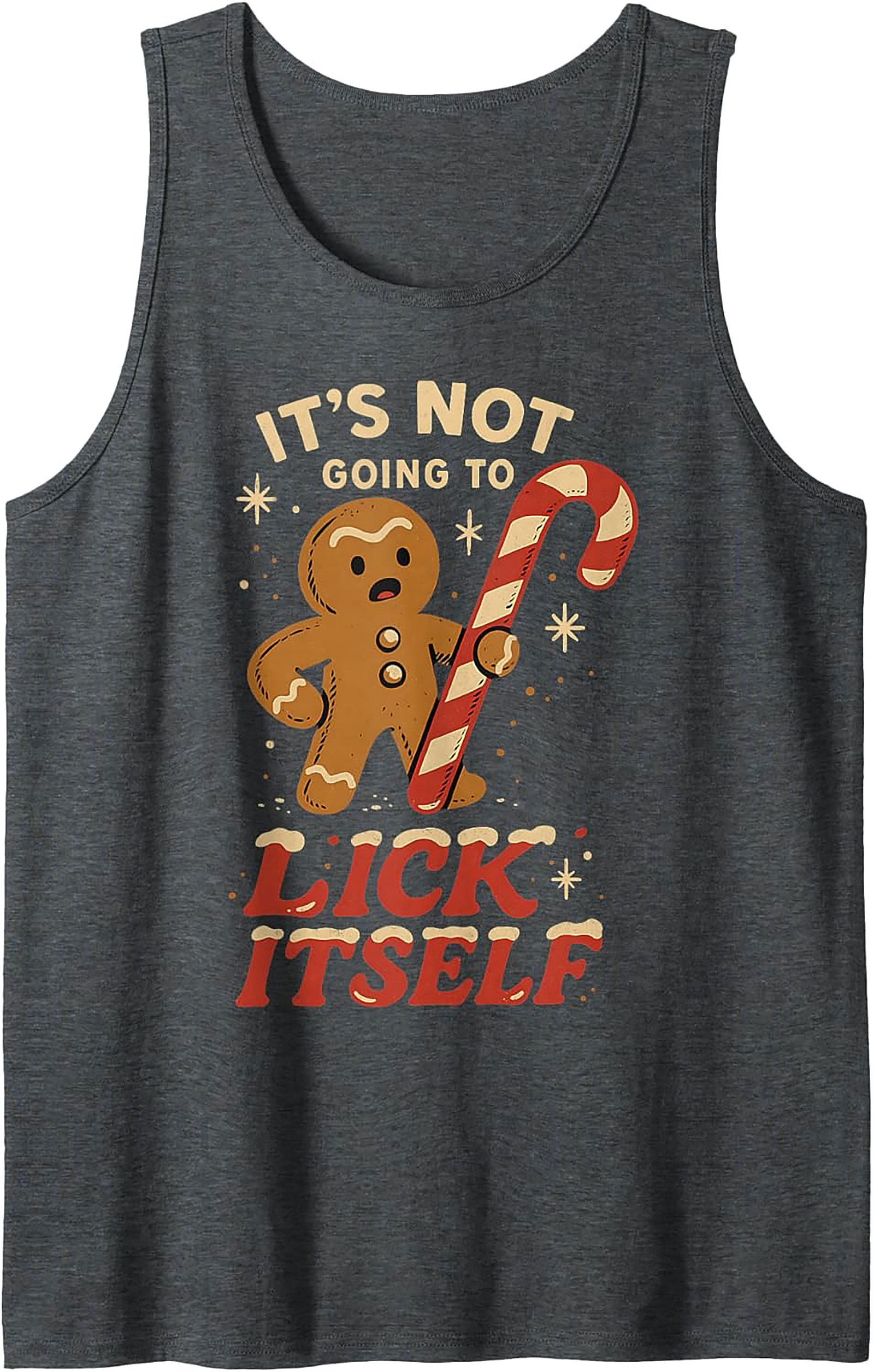 Funny Gingerbread Man Tank Holiday Sleeveless Shirt Gift
