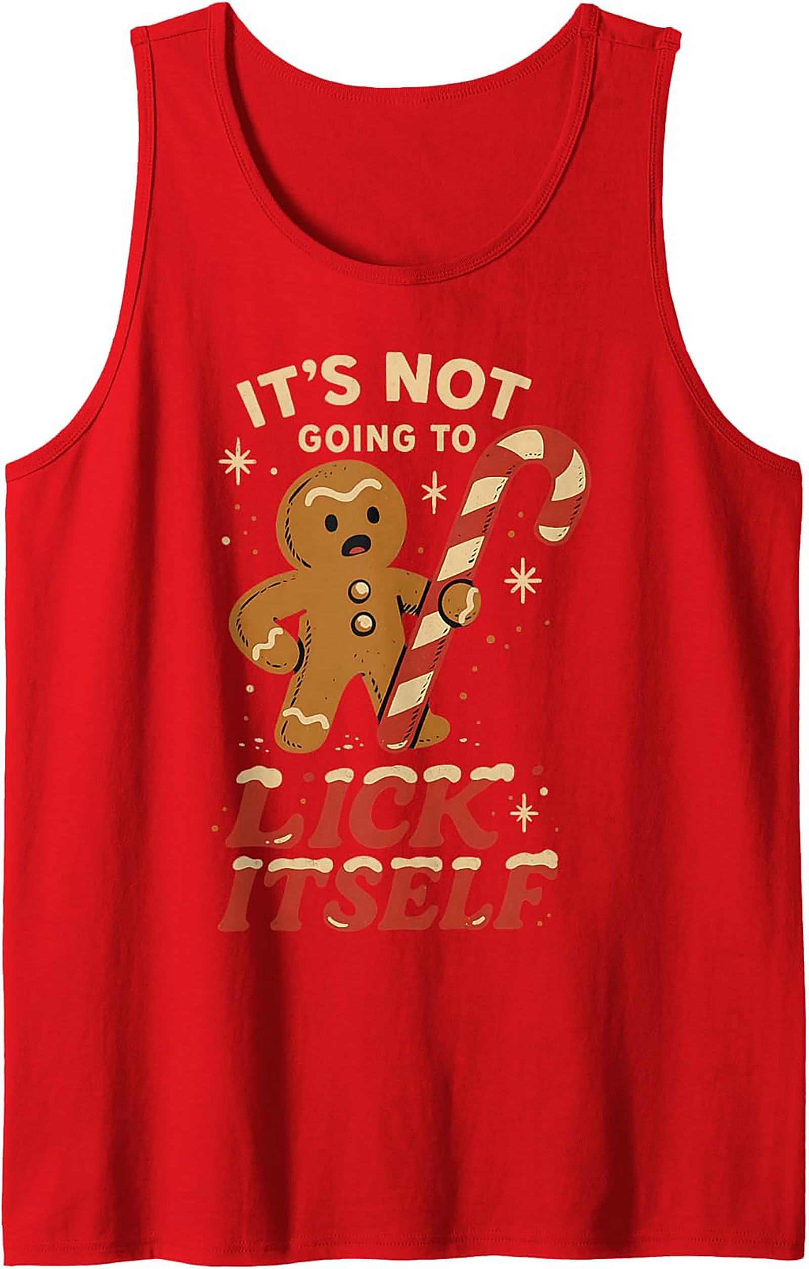Funny Gingerbread Man Tank Holiday Sleeveless Shirt Gift