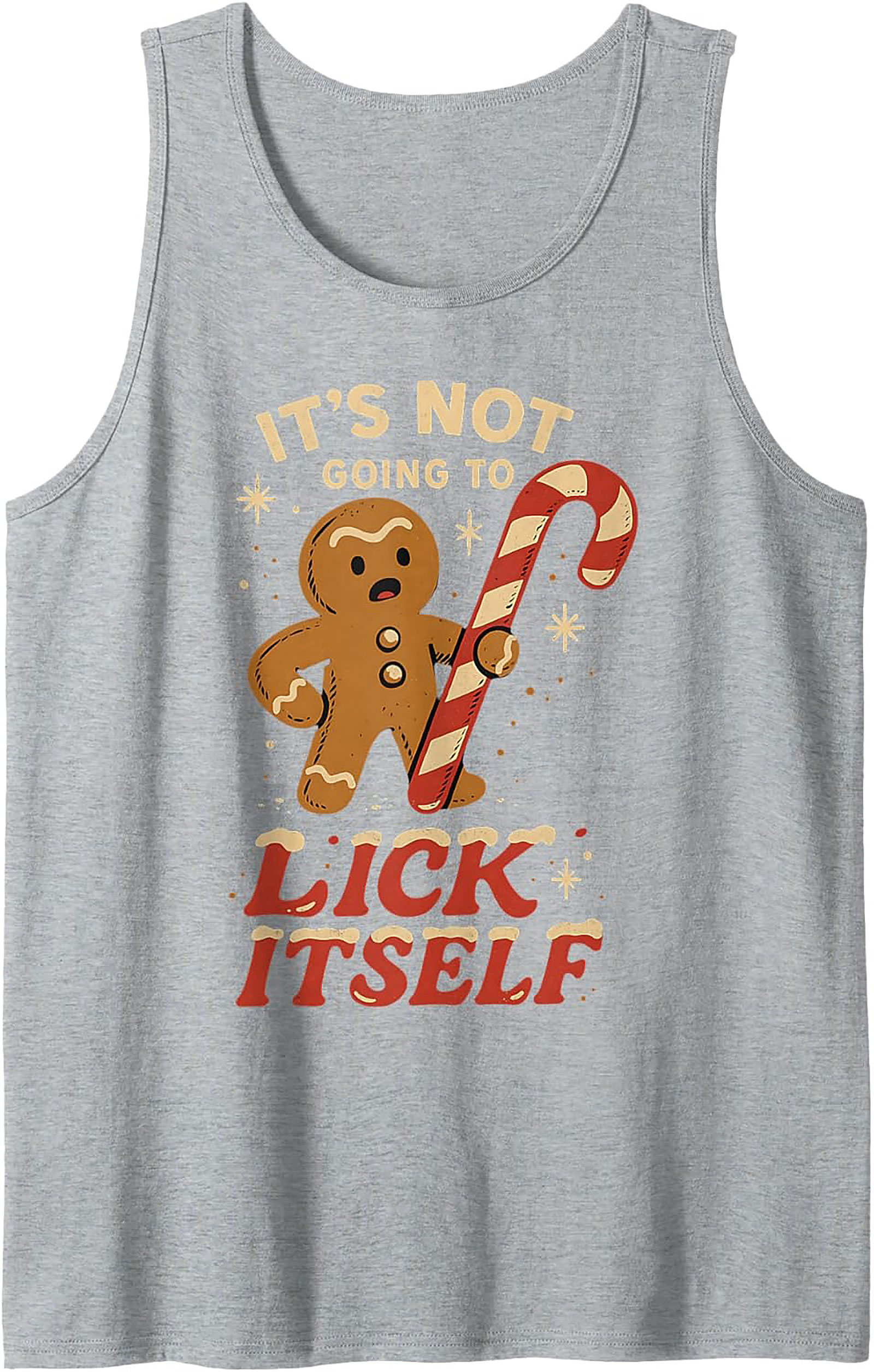 Funny Gingerbread Man Tank Holiday Sleeveless Shirt Gift