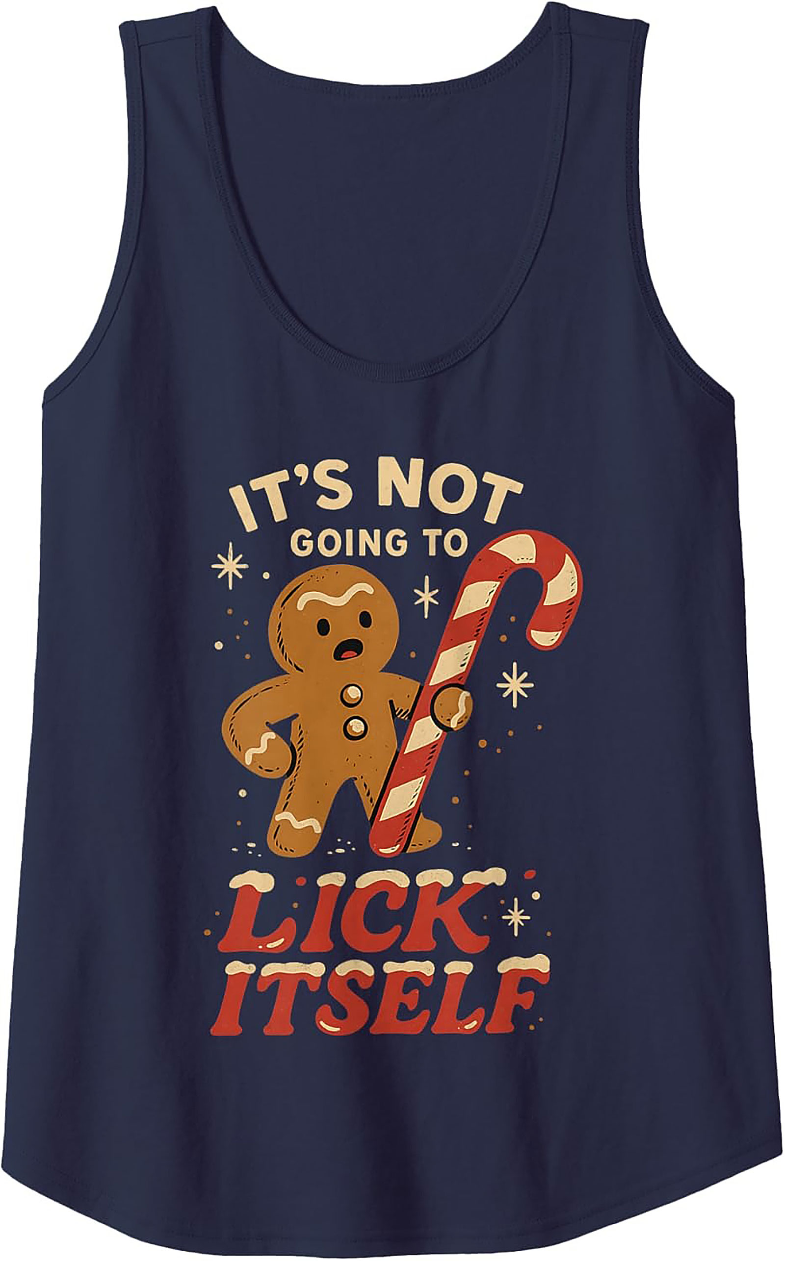 Funny Gingerbread Man Tank Holiday Sleeveless Shirt Gift