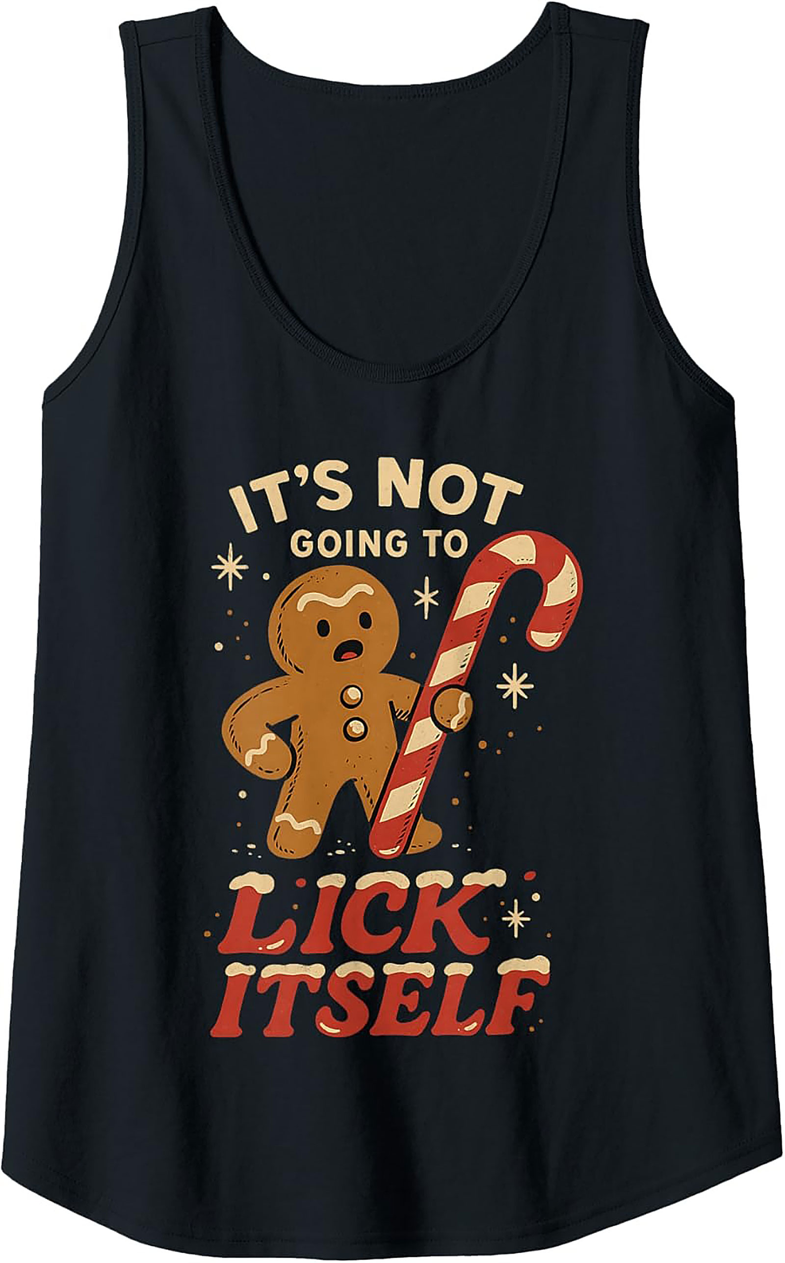 Funny Gingerbread Man Tank Holiday Sleeveless Shirt Gift