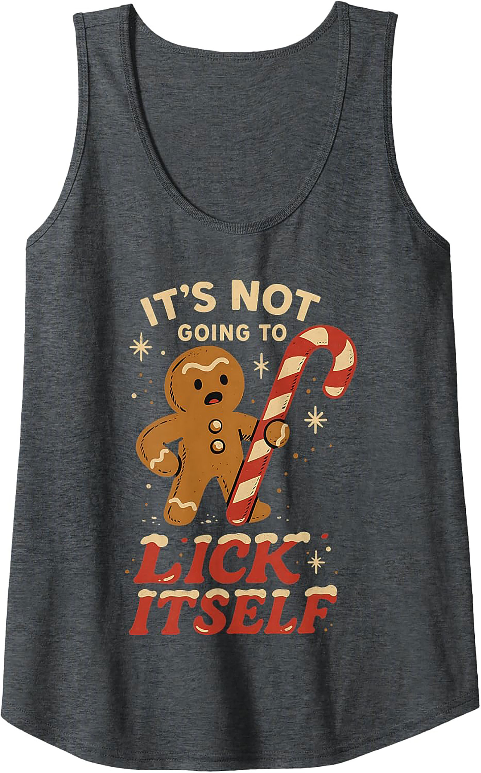 Funny Gingerbread Man Tank Holiday Sleeveless Shirt Gift