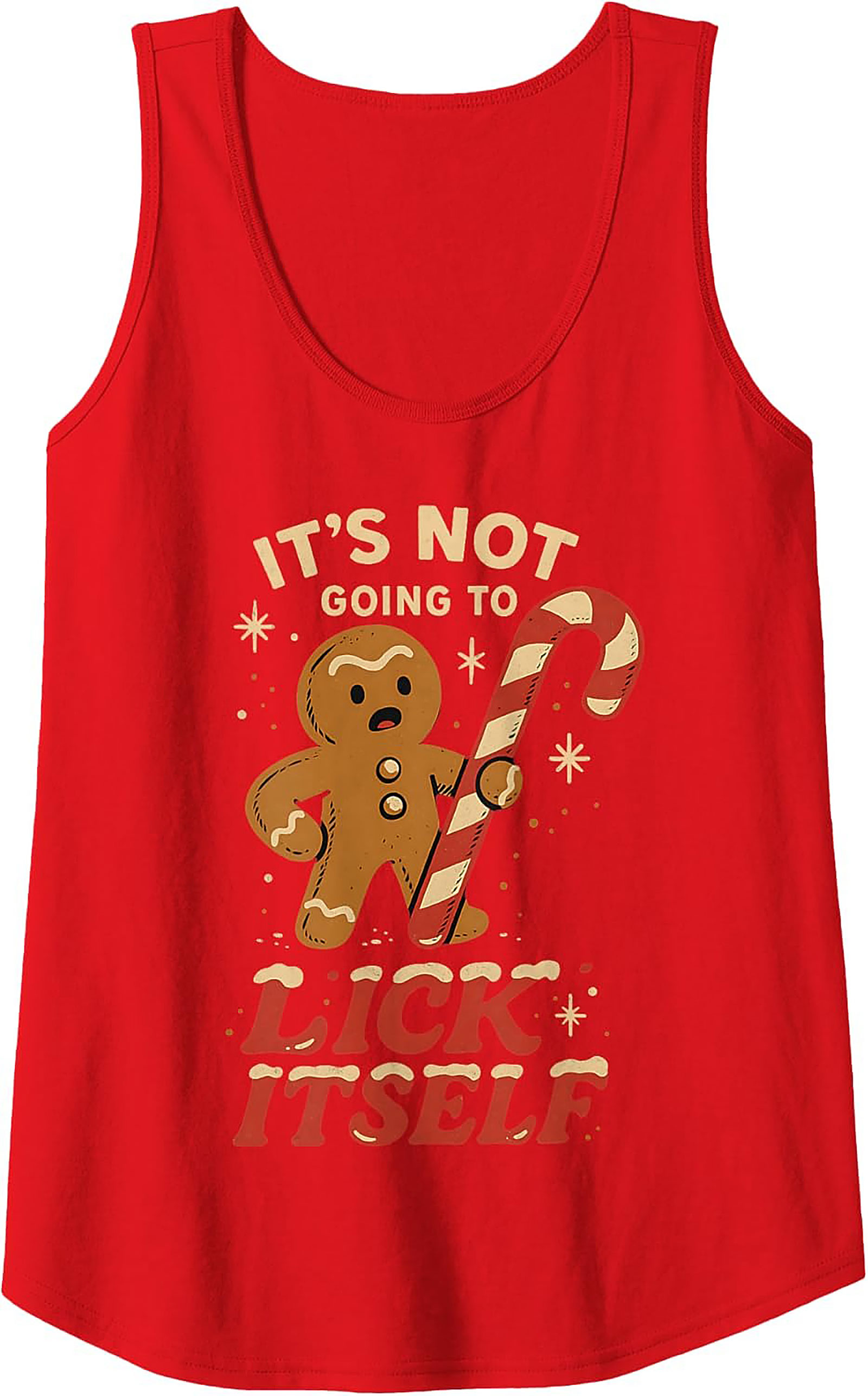Funny Gingerbread Man Tank Holiday Sleeveless Shirt Gift