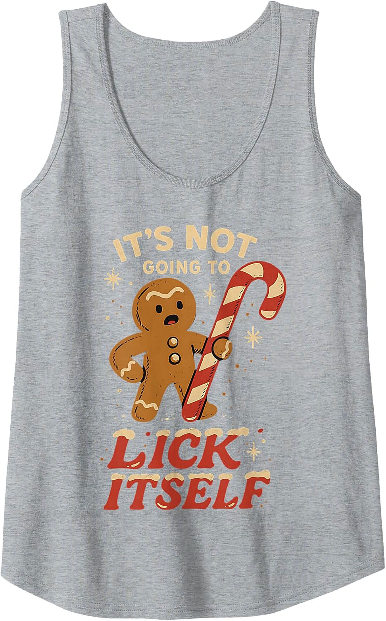 Funny Gingerbread Man Tank Holiday Sleeveless Shirt Gift