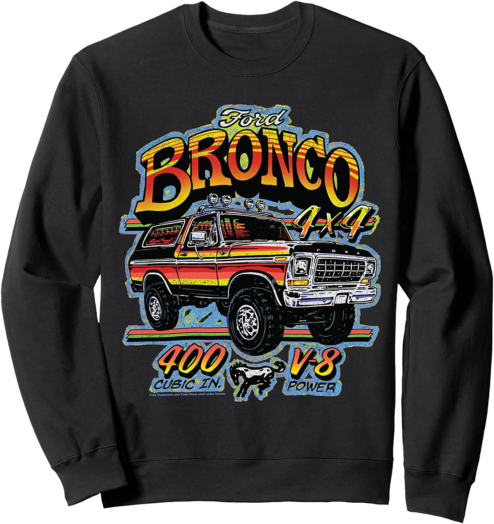 Vintage Ford Bronco 4x4 Graphic Crewneck Sweatshirt