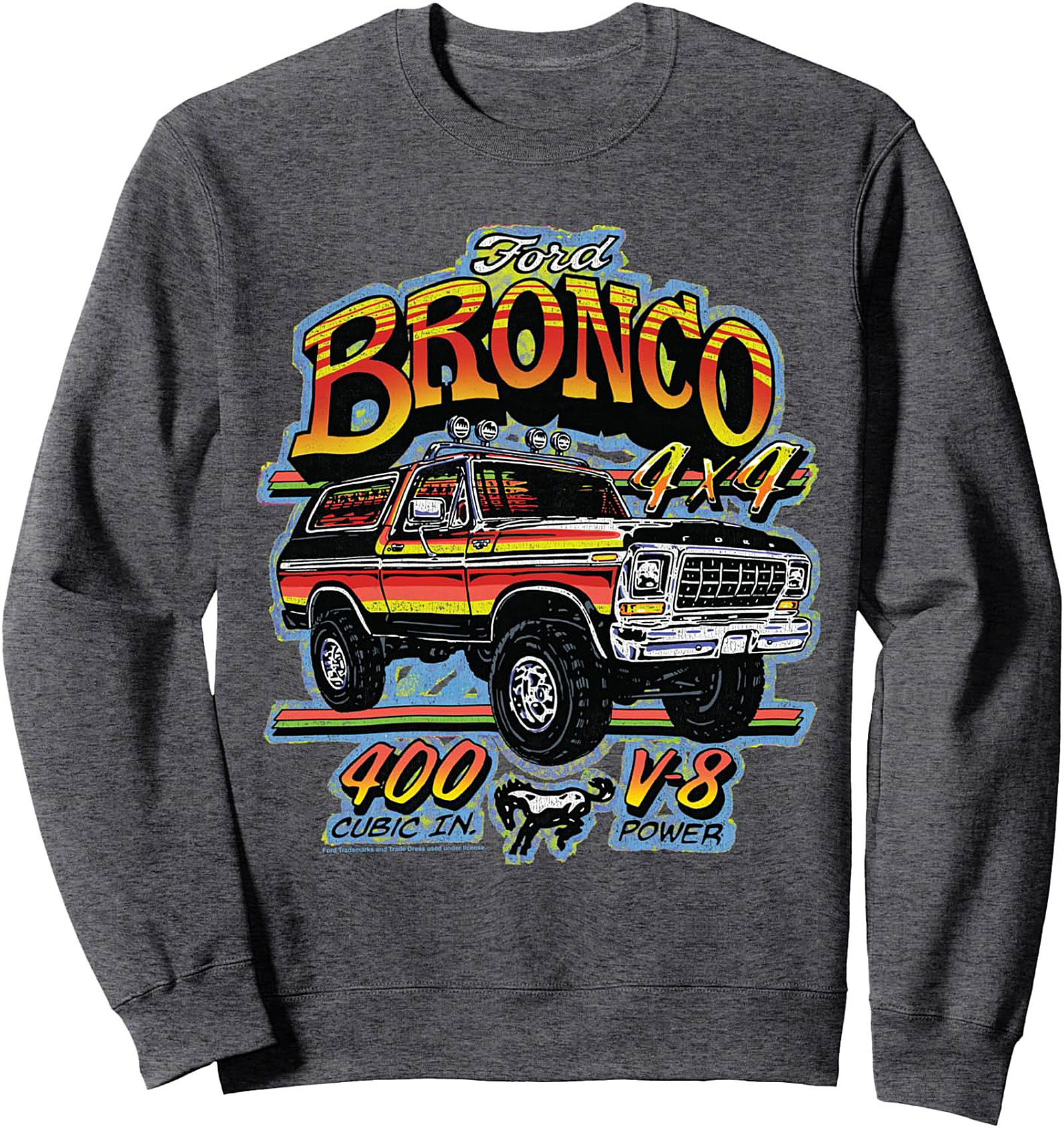 Vintage Ford Bronco 4x4 Graphic Crewneck Sweatshirt