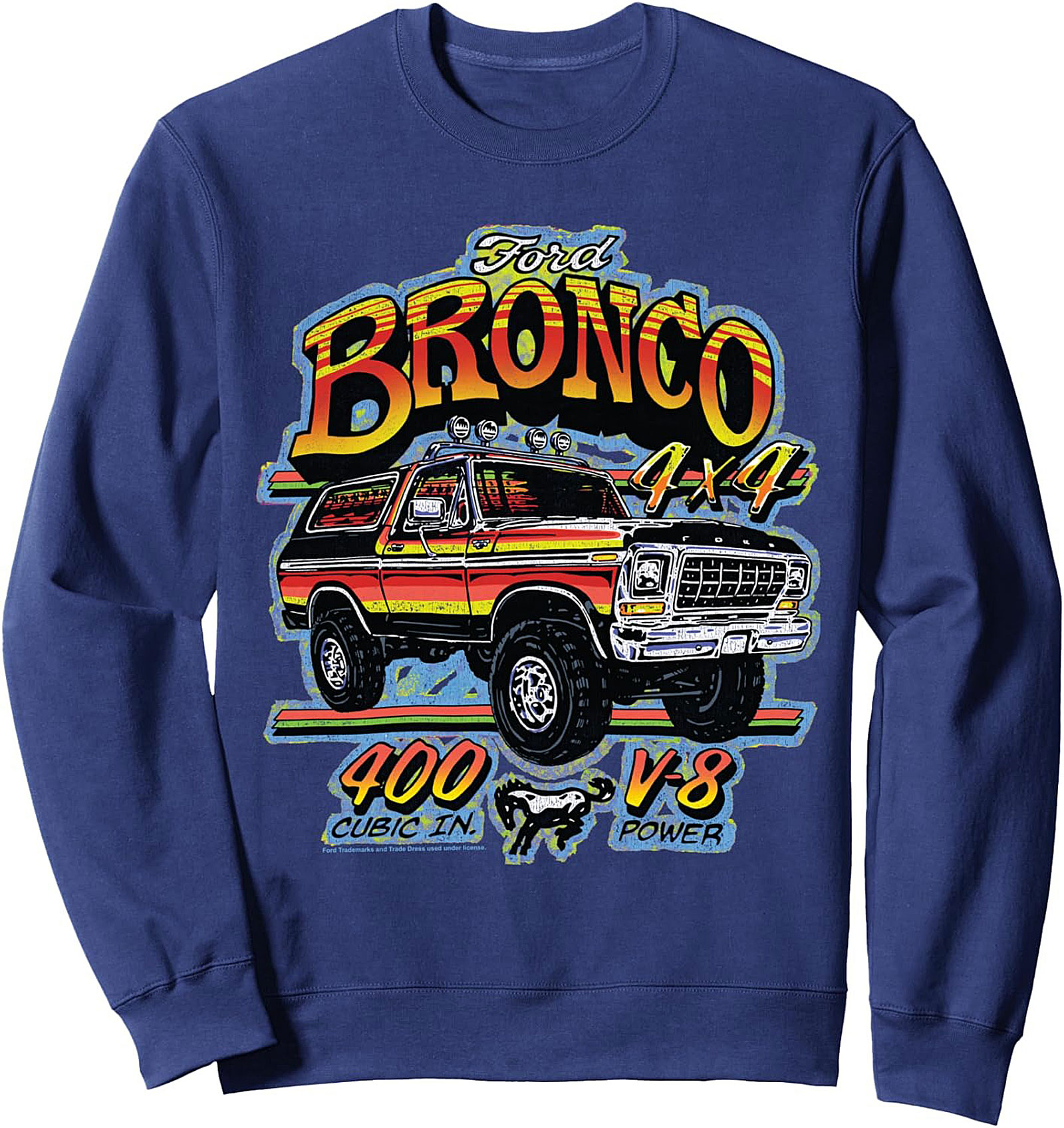 Vintage Ford Bronco 4x4 Graphic Crewneck Sweatshirt