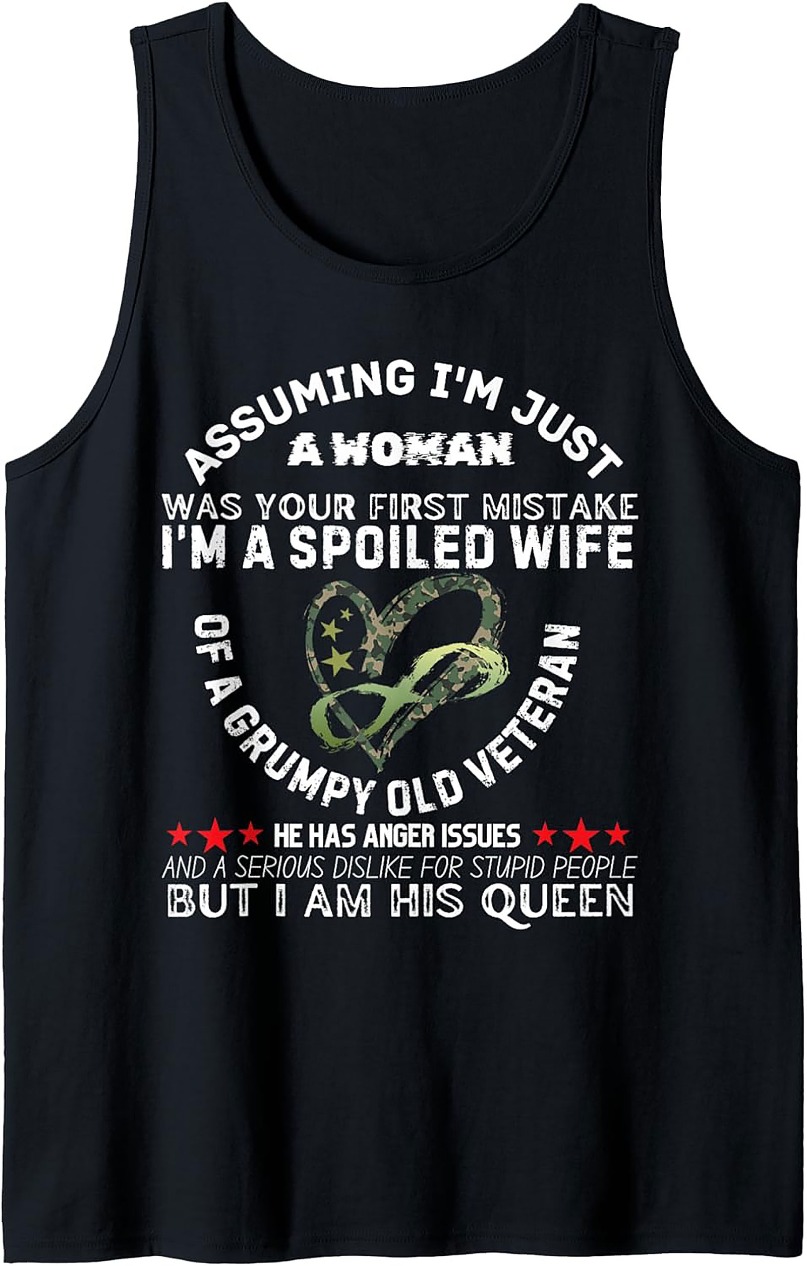 Spoiled Veteran Wife Graphic Tank Top | Military Spouse Gift