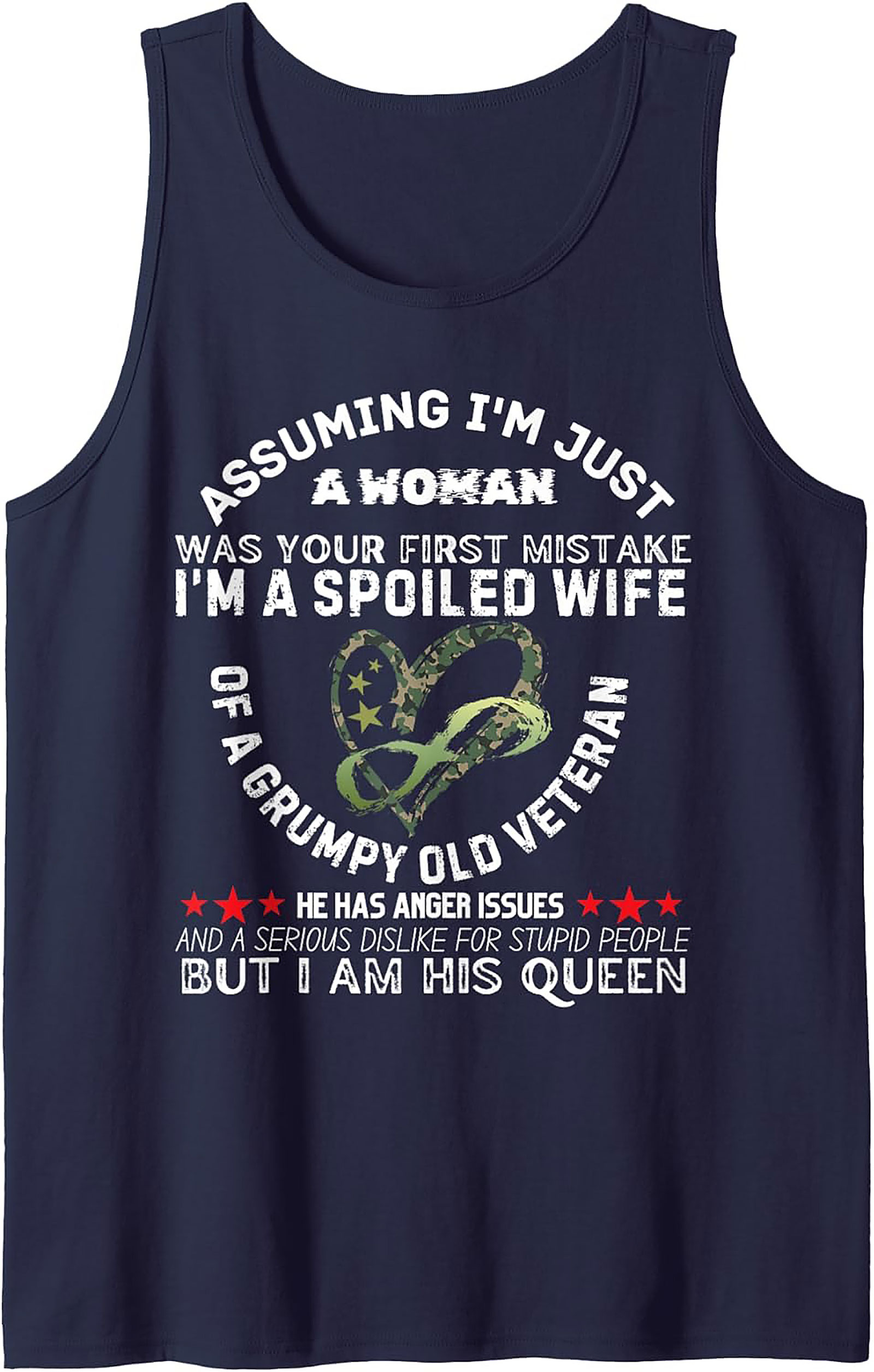 Spoiled Veteran Wife Graphic Tank Top | Military Spouse Gift