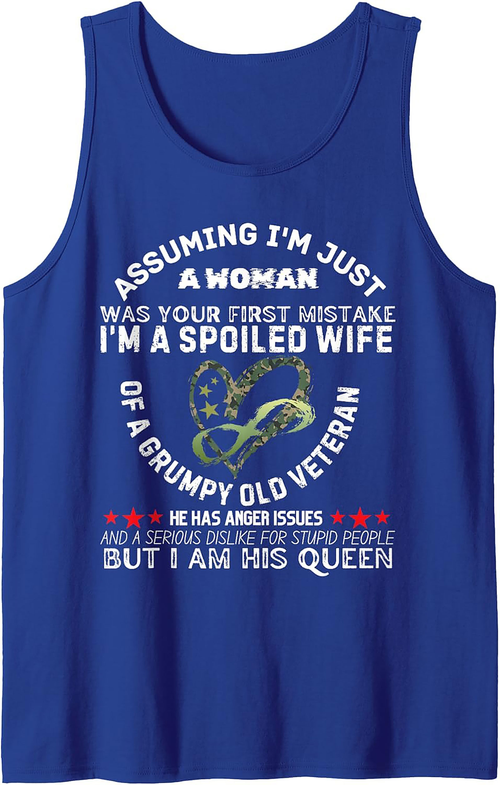 Spoiled Veteran Wife Graphic Tank Top | Military Spouse Gift