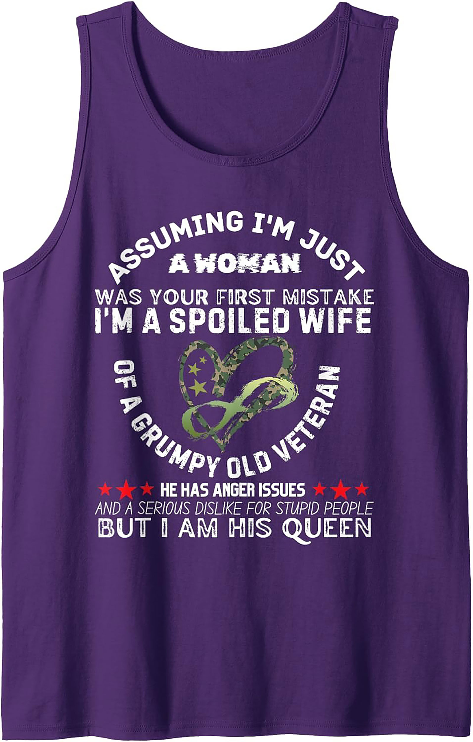 Spoiled Veteran Wife Graphic Tank Top | Military Spouse Gift