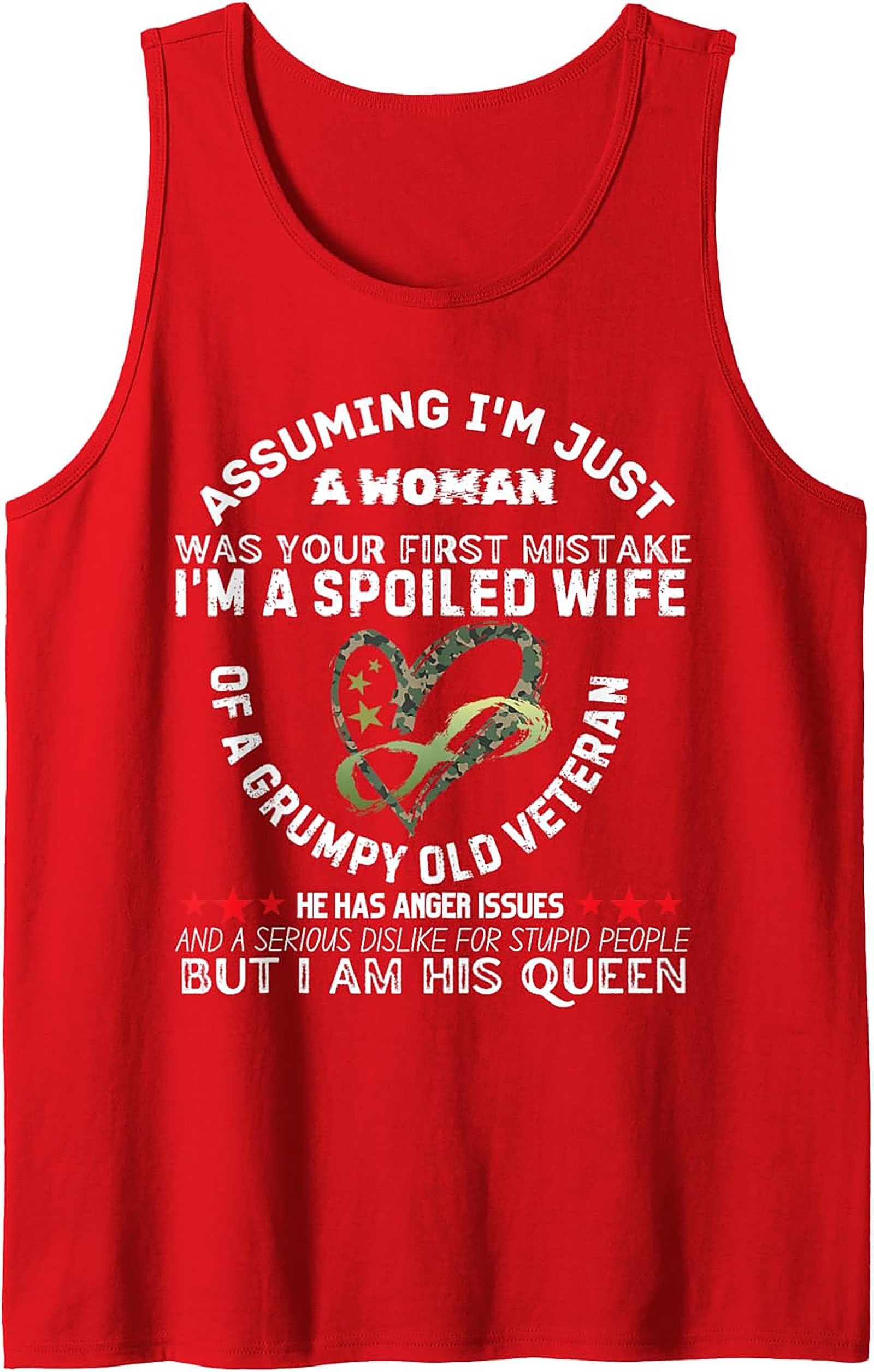 Spoiled Veteran Wife Graphic Tank Top | Military Spouse Gift