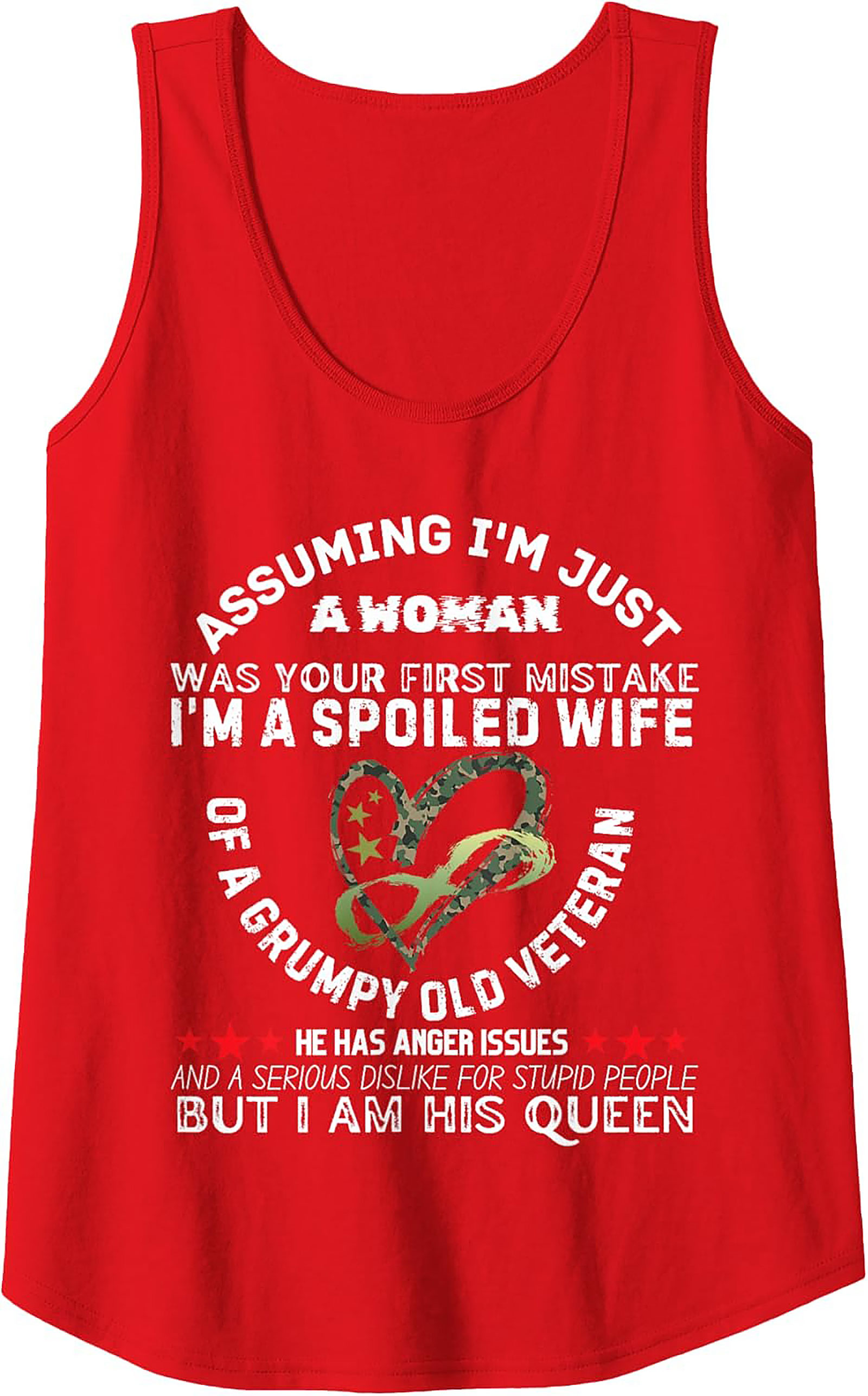Spoiled Veteran Wife Graphic Tank Top | Military Spouse Gift