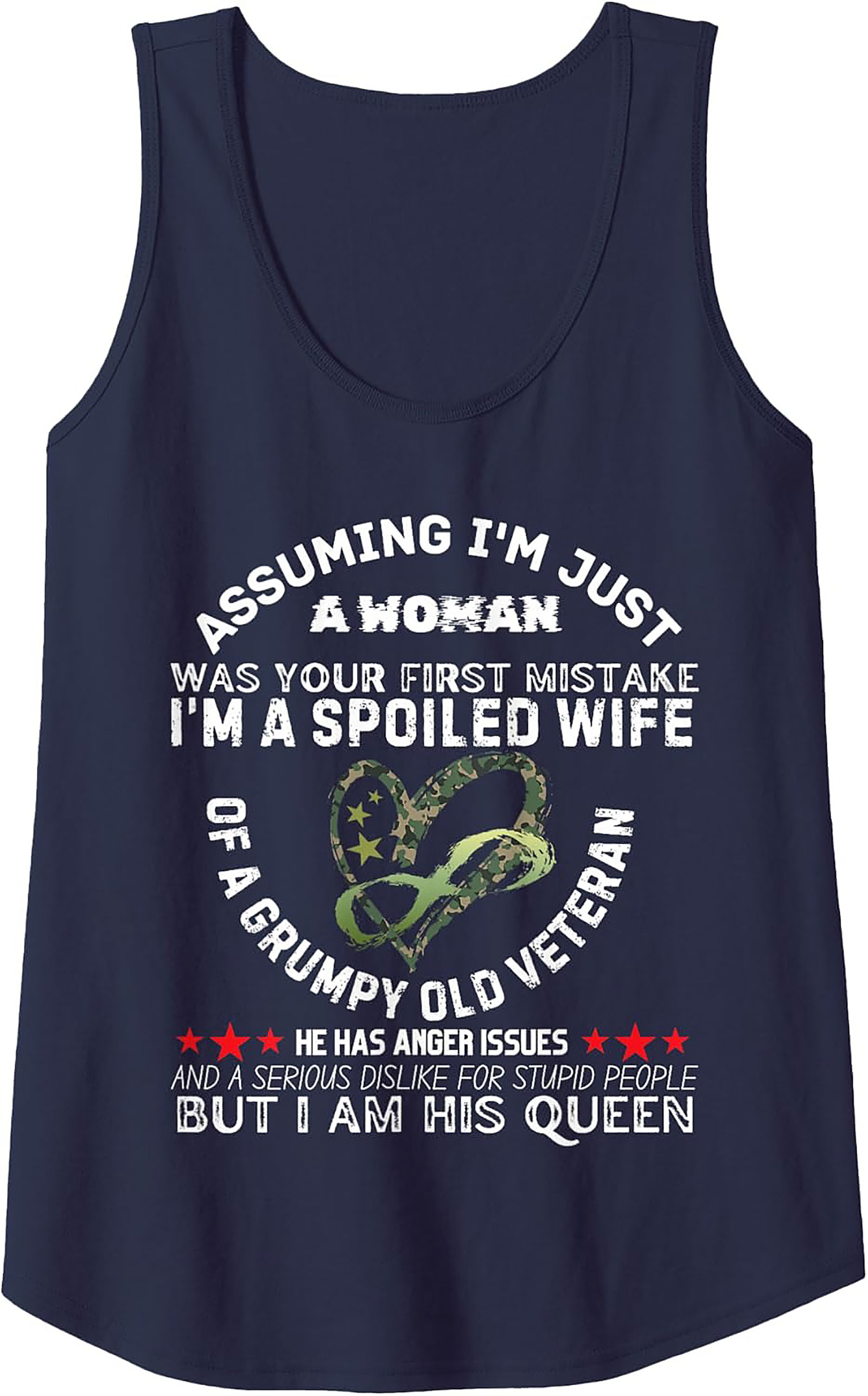 Spoiled Veteran Wife Graphic Tank Top | Military Spouse Gift