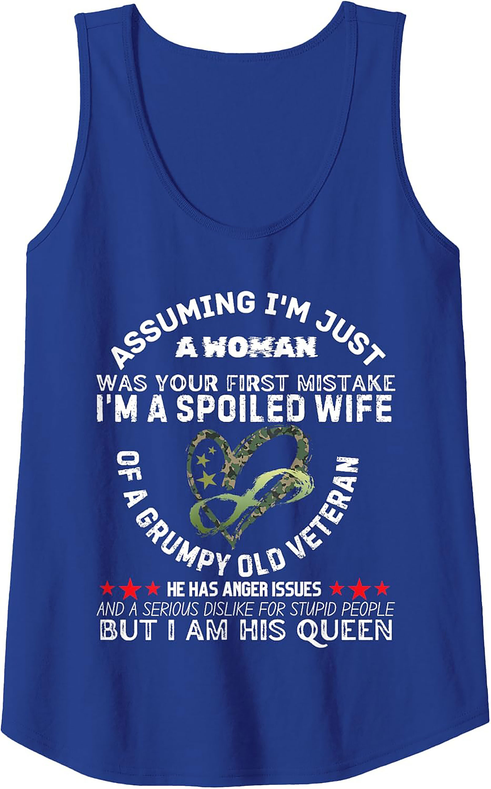 Spoiled Veteran Wife Graphic Tank Top | Military Spouse Gift