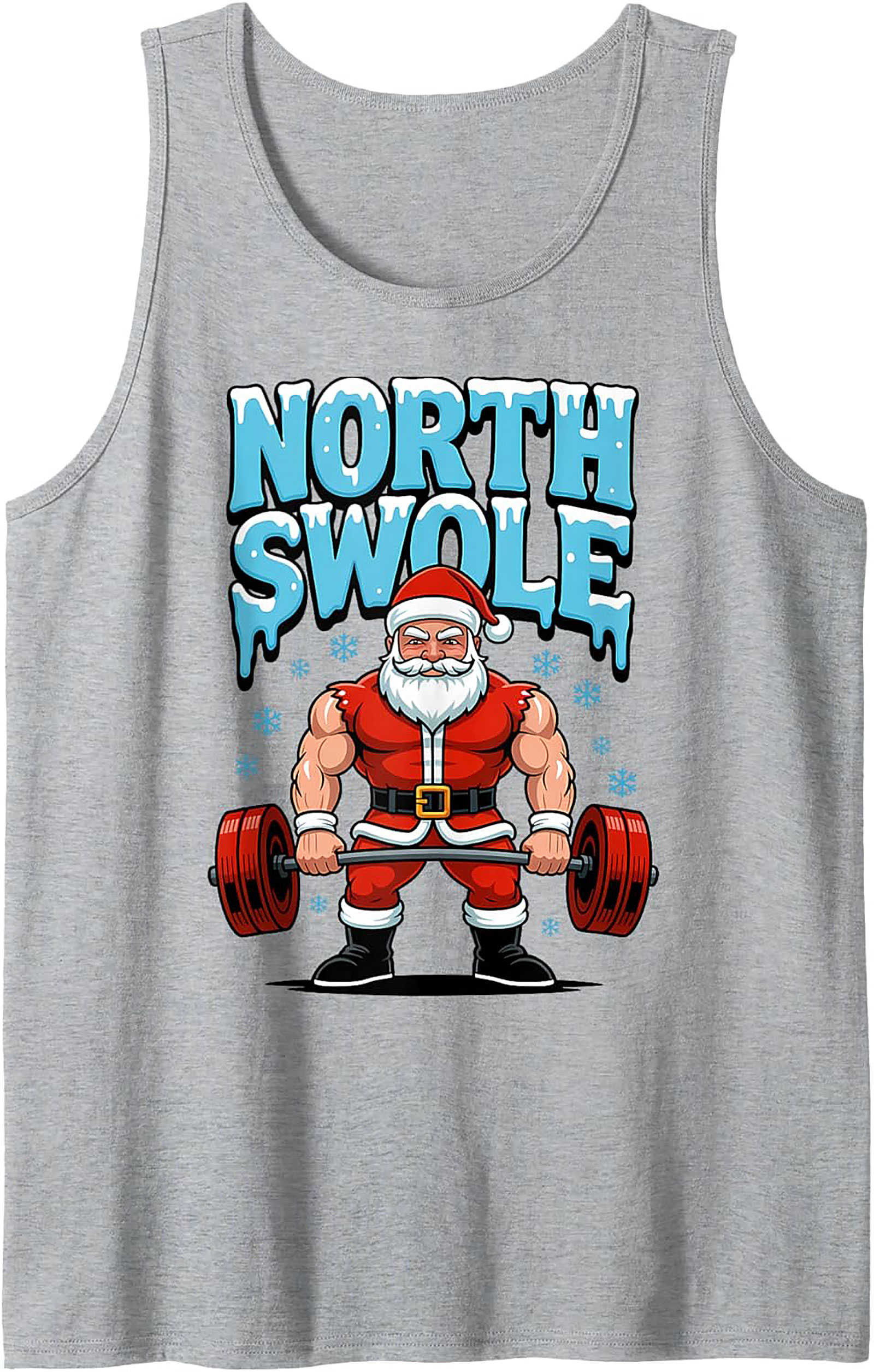 Swole Santa Graphic Tank North Swole Weightlifting Shirt