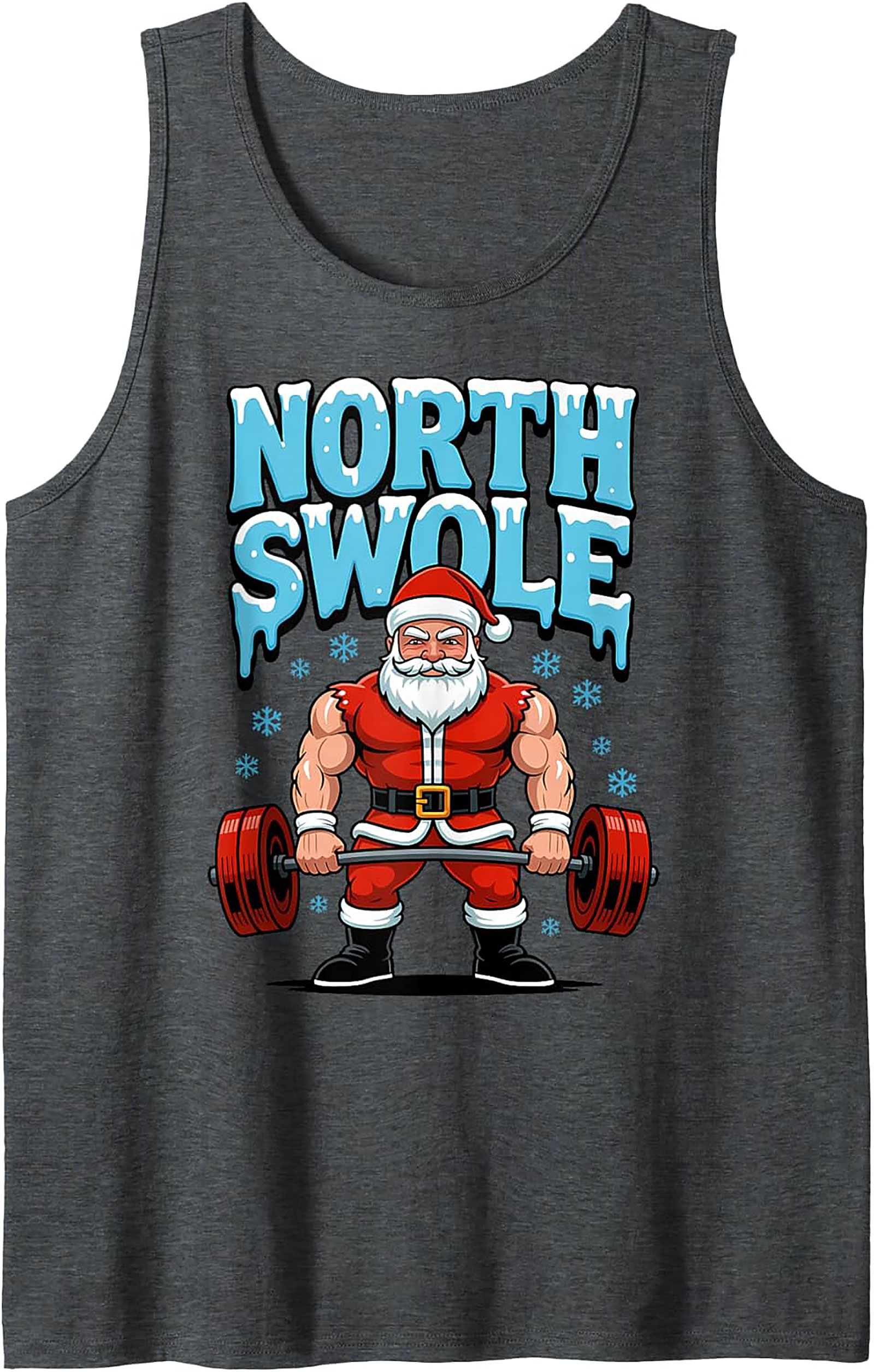 Swole Santa Graphic Tank North Swole Weightlifting Shirt