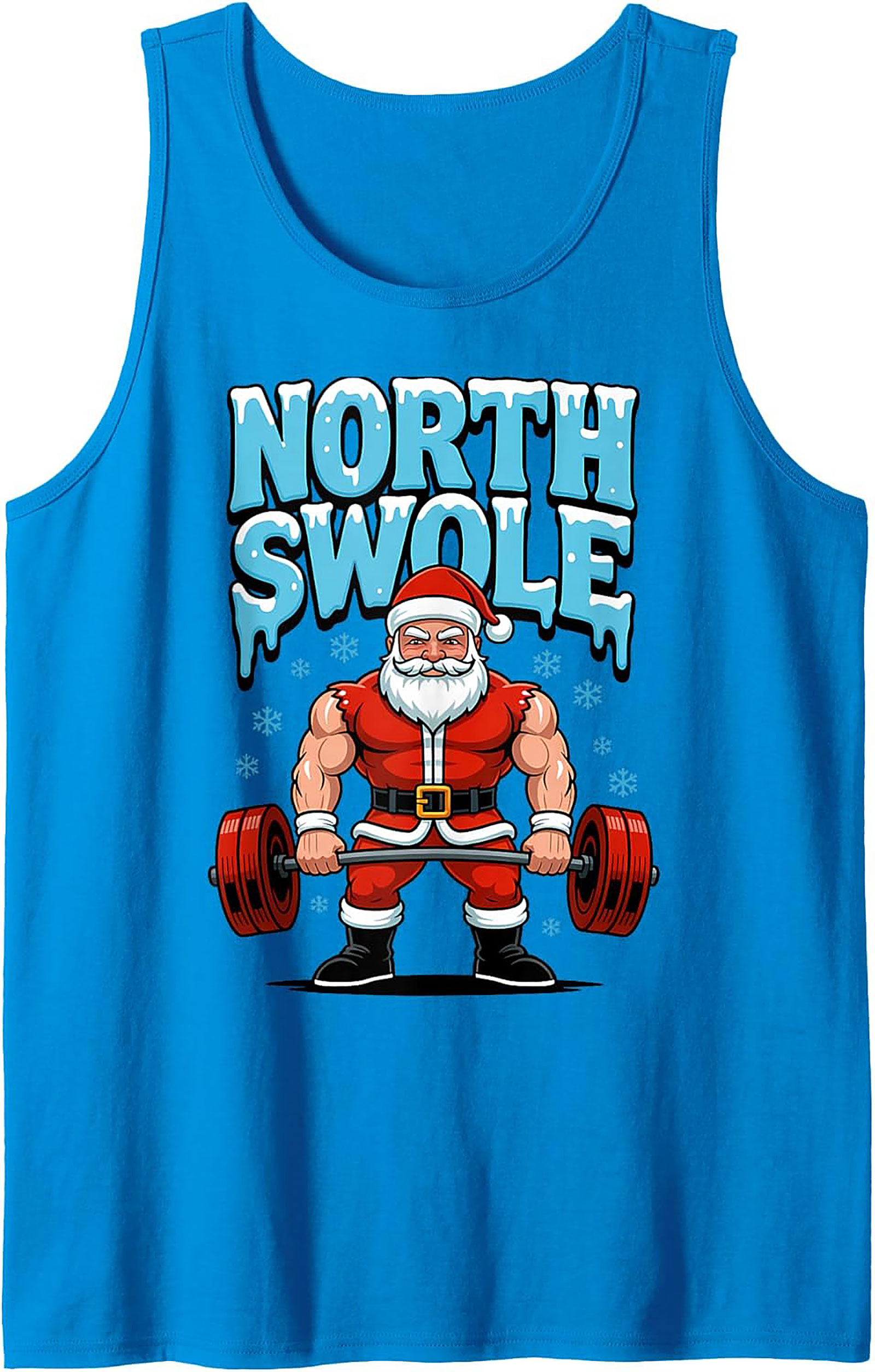 Swole Santa Graphic Tank North Swole Weightlifting Shirt