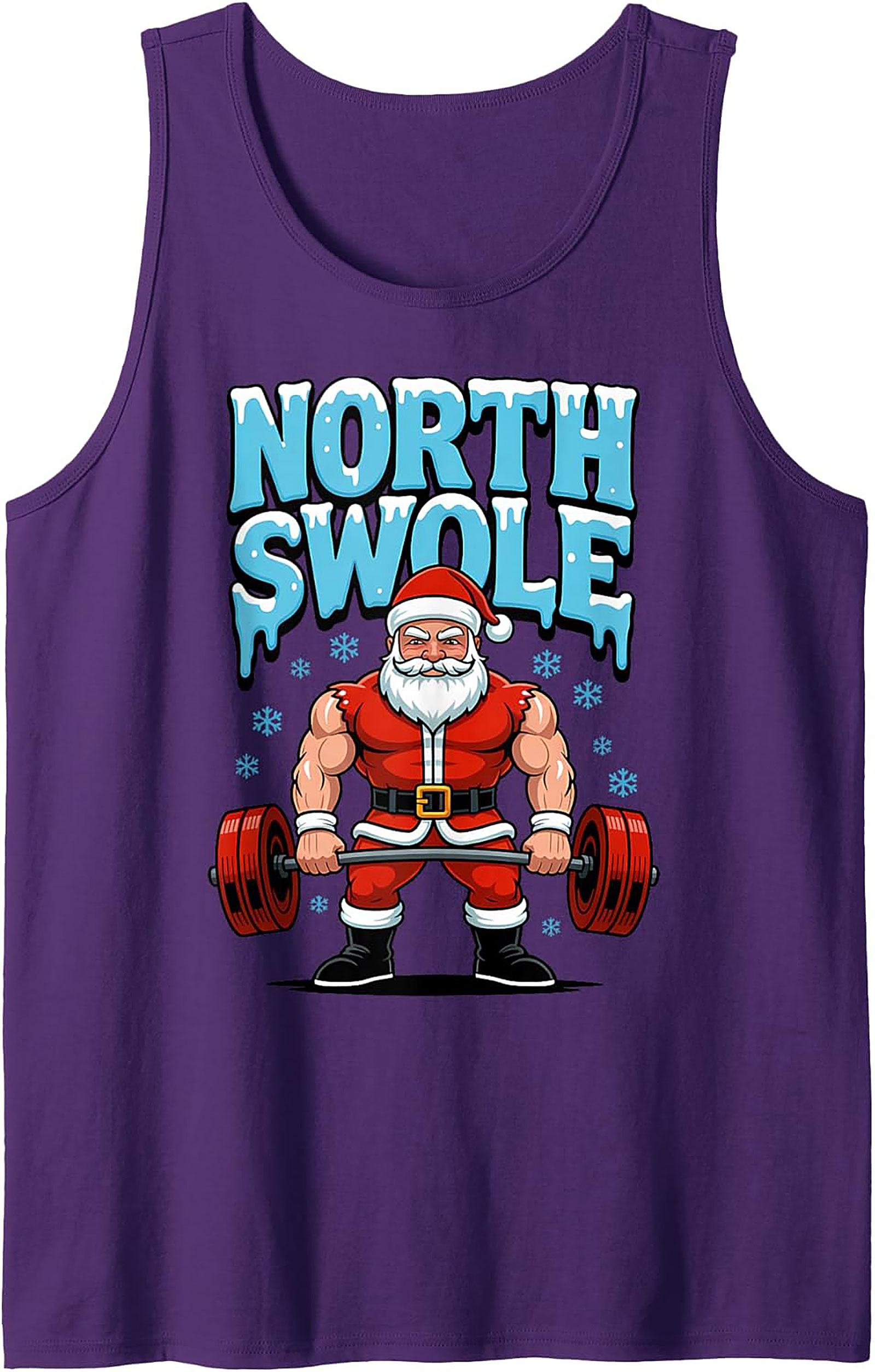 Swole Santa Graphic Tank North Swole Weightlifting Shirt