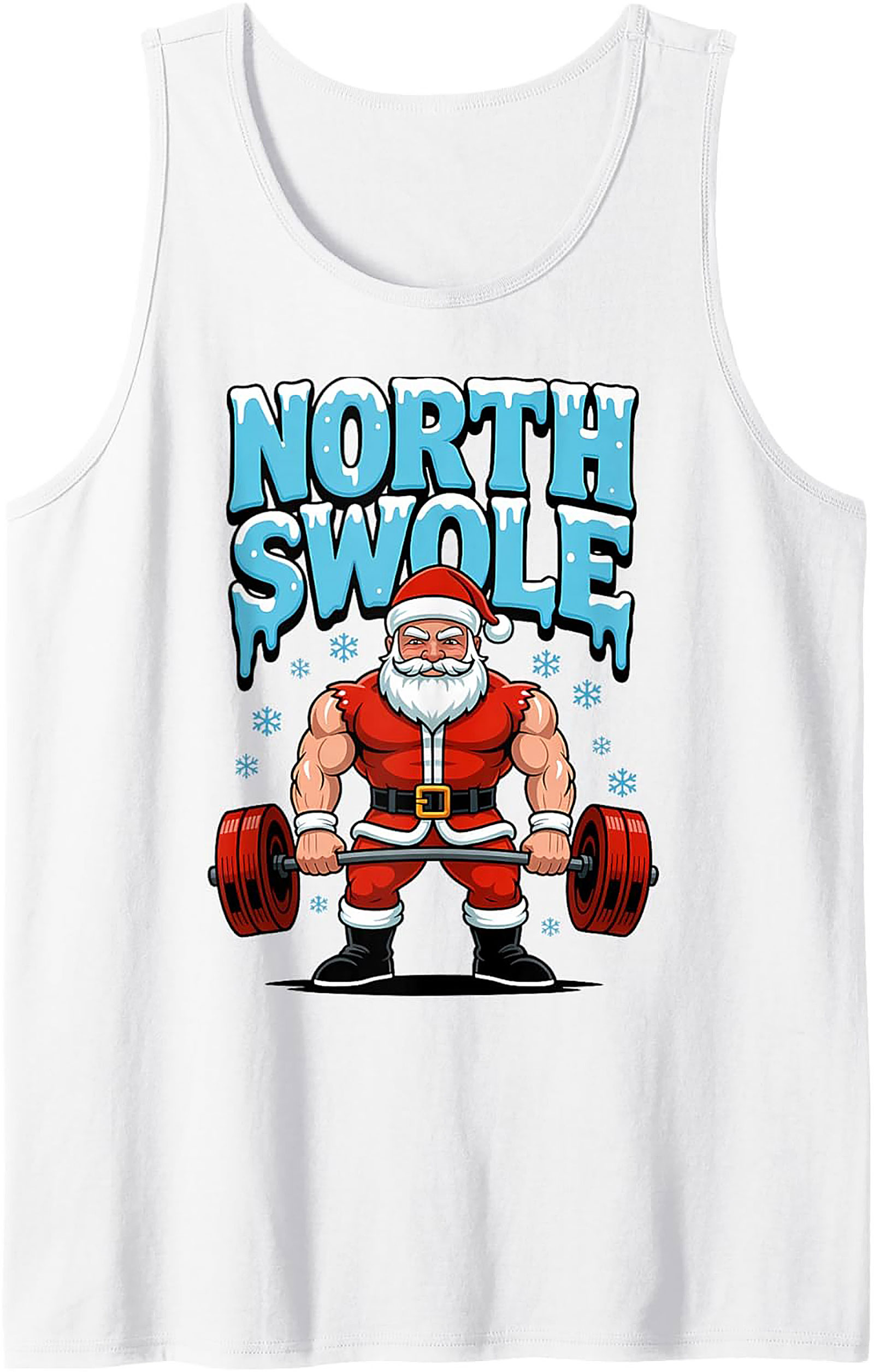 Swole Santa Graphic Tank North Swole Weightlifting Shirt
