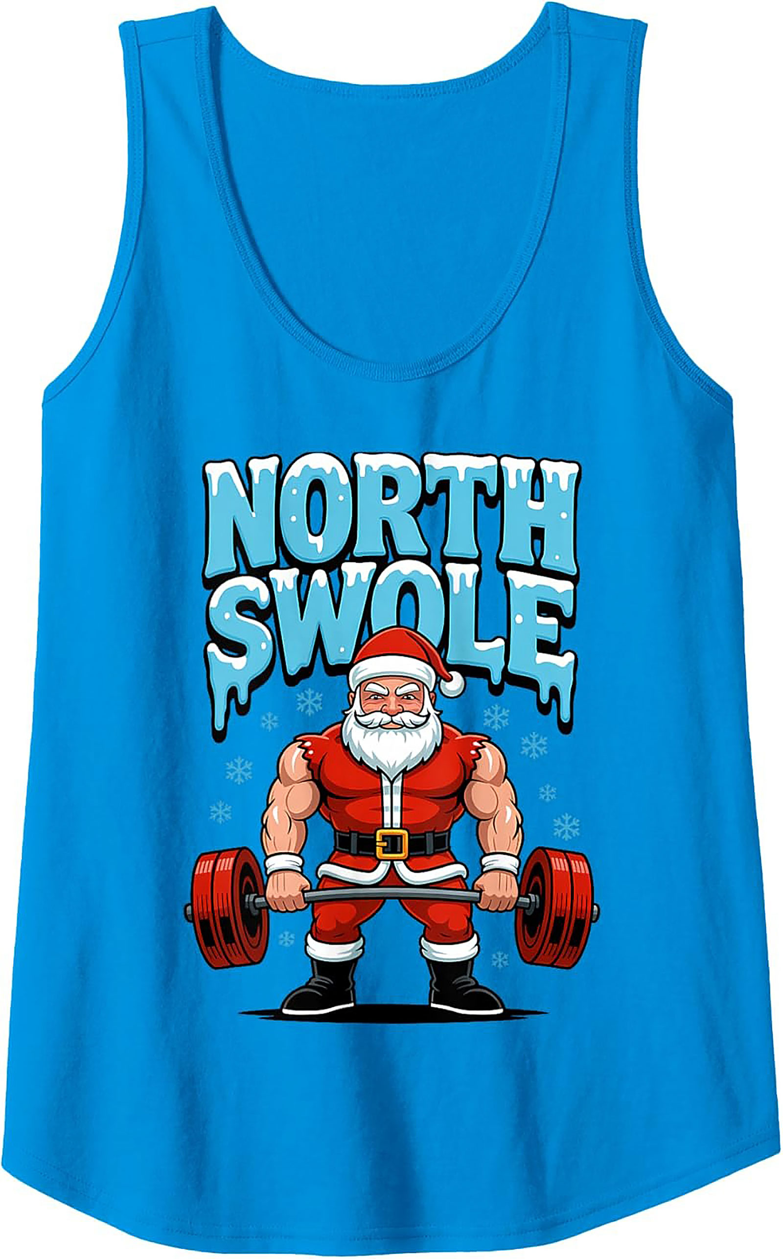 Swole Santa Graphic Tank North Swole Weightlifting Shirt